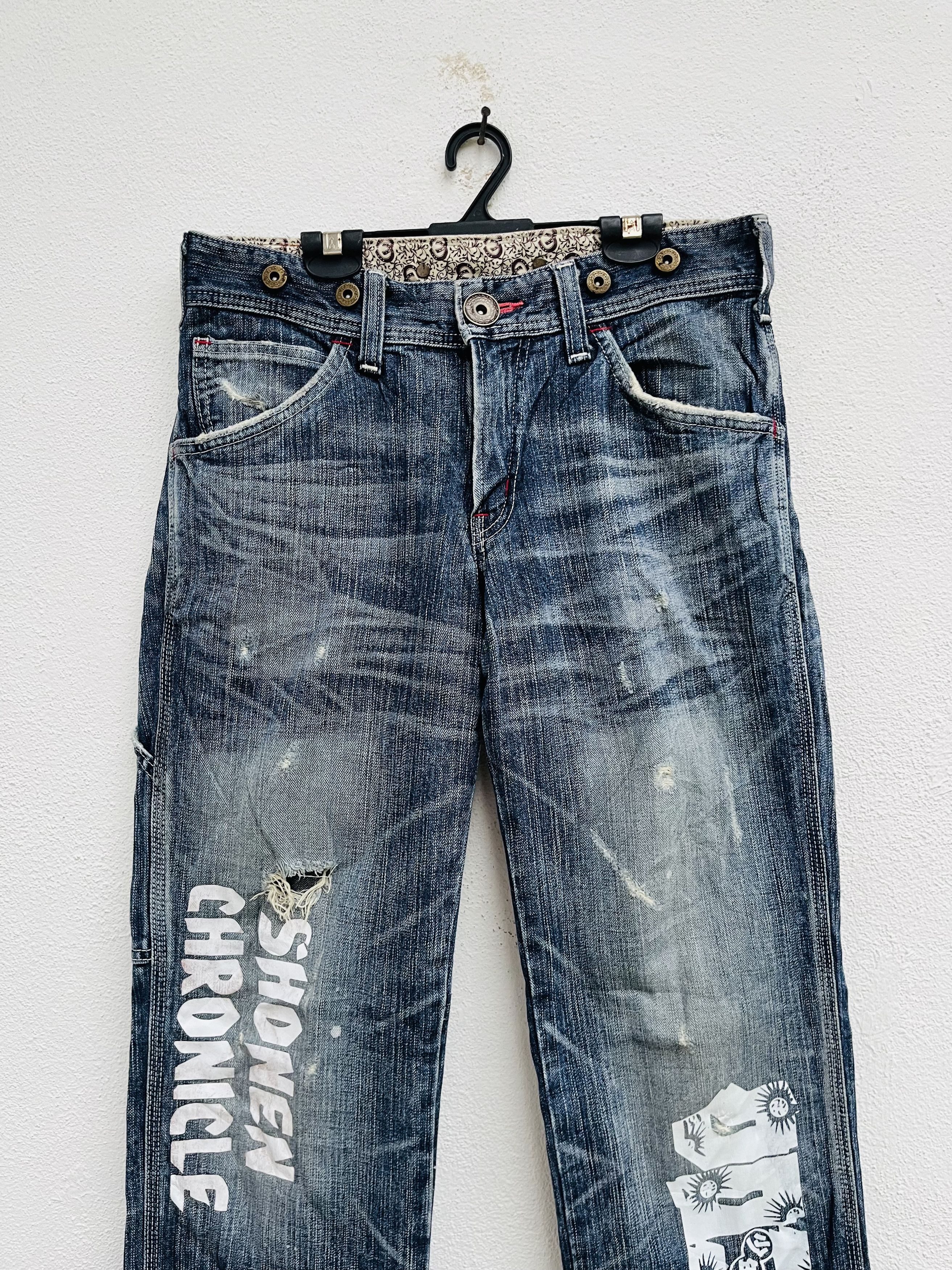 Japanese Brand Vintage Edwin 503 Blue Trip Japanese Distressed Style Size US 30 / EU 46 - 3 Thumbnail
