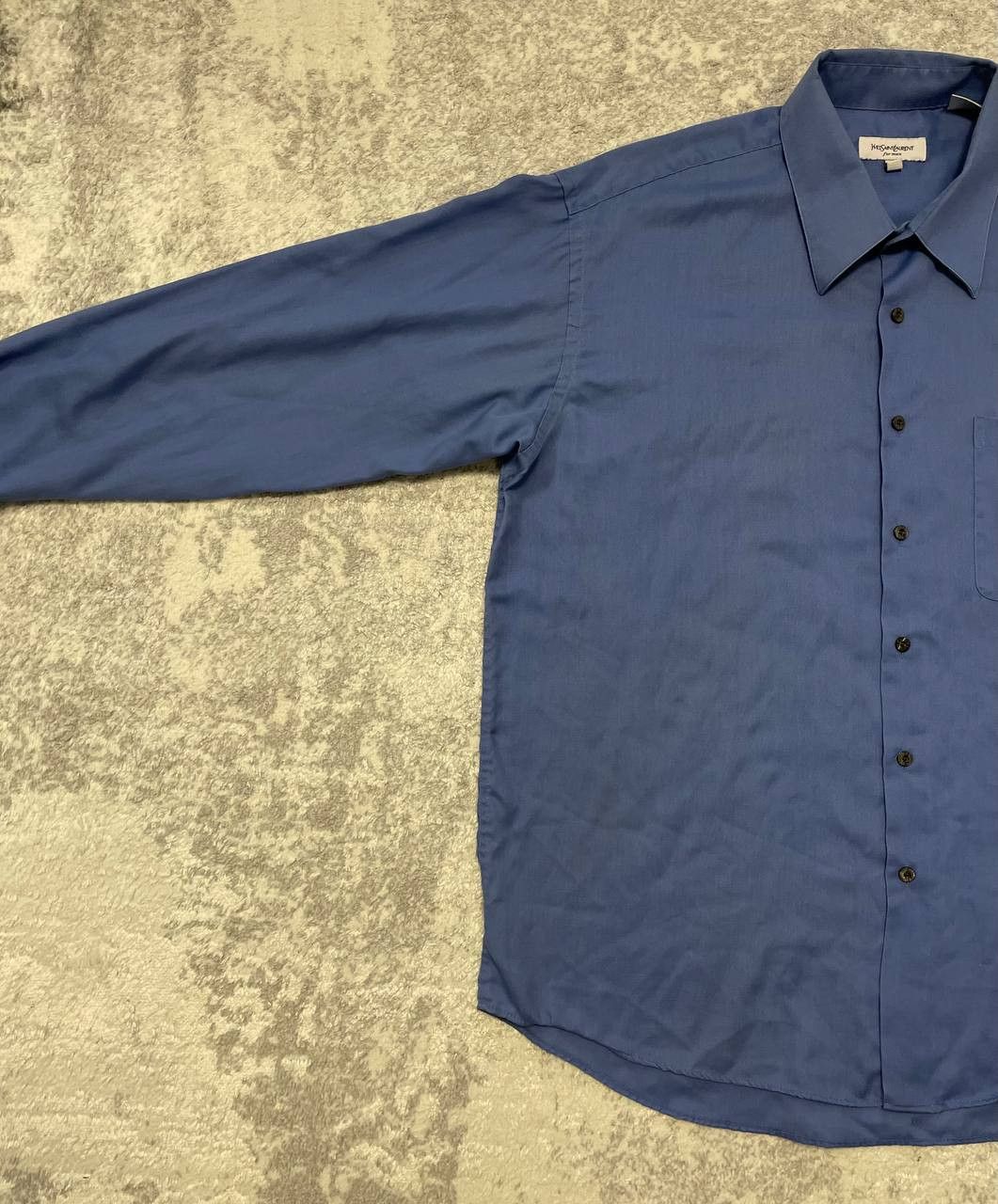 Yves Saint Laurent Vintage Yves Saint Laurent Blue Shirt Men’s Cotton Blend 90s Size US XL / EU 56 / 4 - 2 Thumbnail