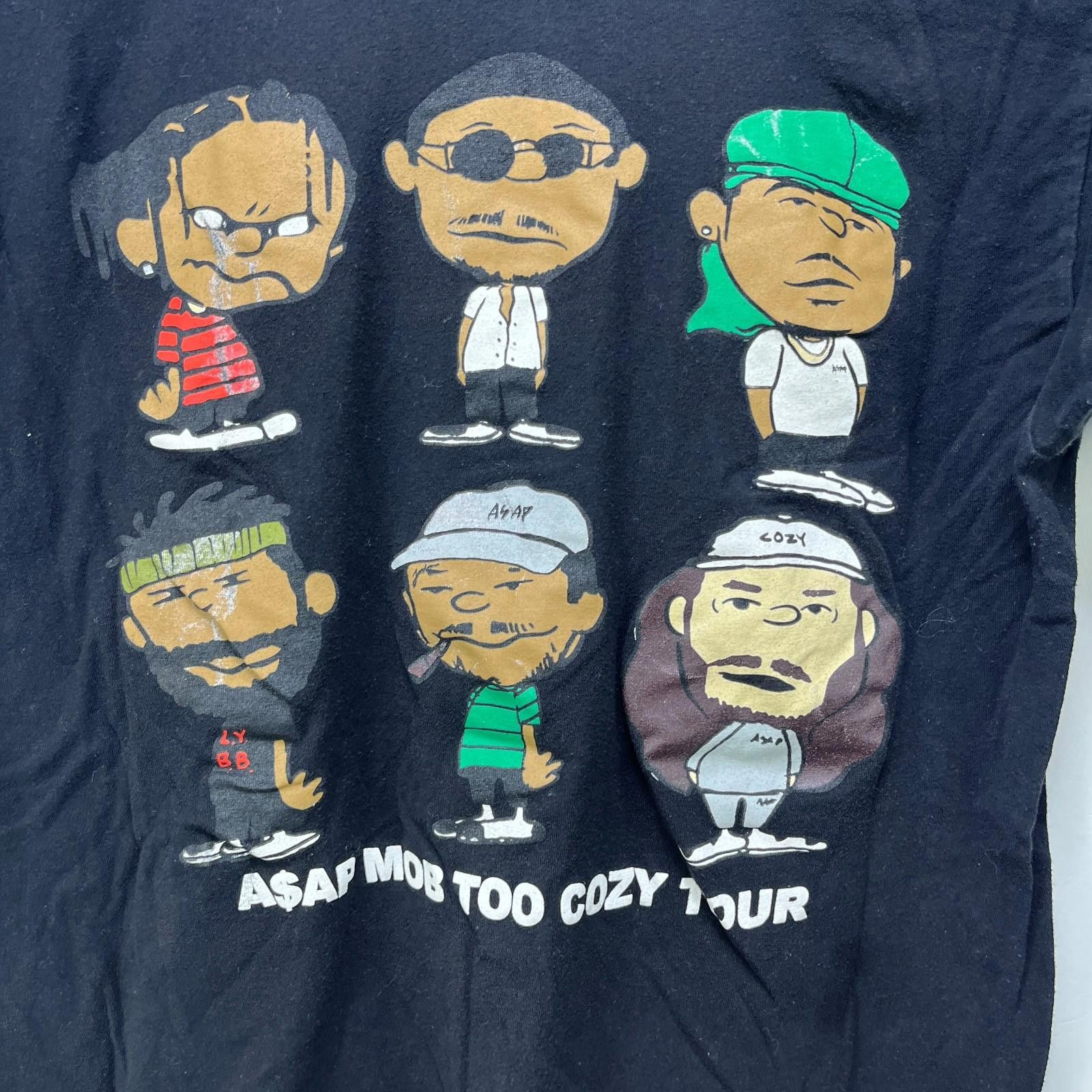 Vintage ASAP Mob Tour Too Cozy T Shirt Medium Yams Peanuts Rocky Size US M / EU 48-50 / 2 - 2 Thumbnail
