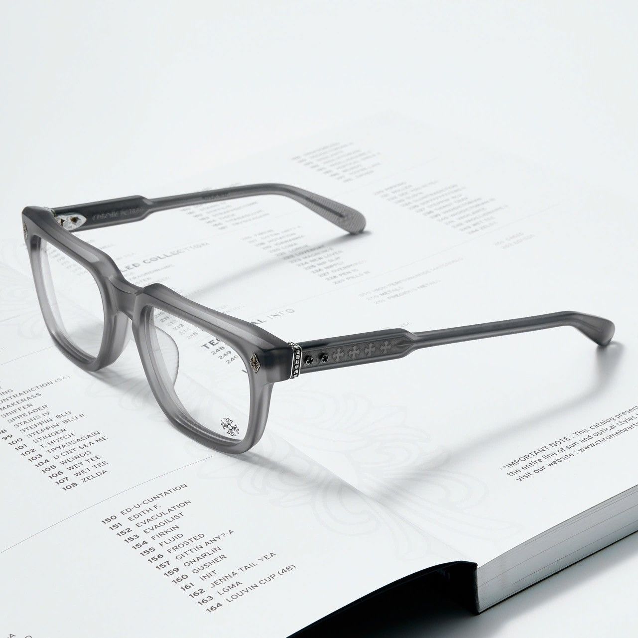 Chrome Hearts CHROME HEARTS AMBIDIXTROUS MATTE GRAPHITE GLASSES Size ONE SIZE - 2 Thumbnail