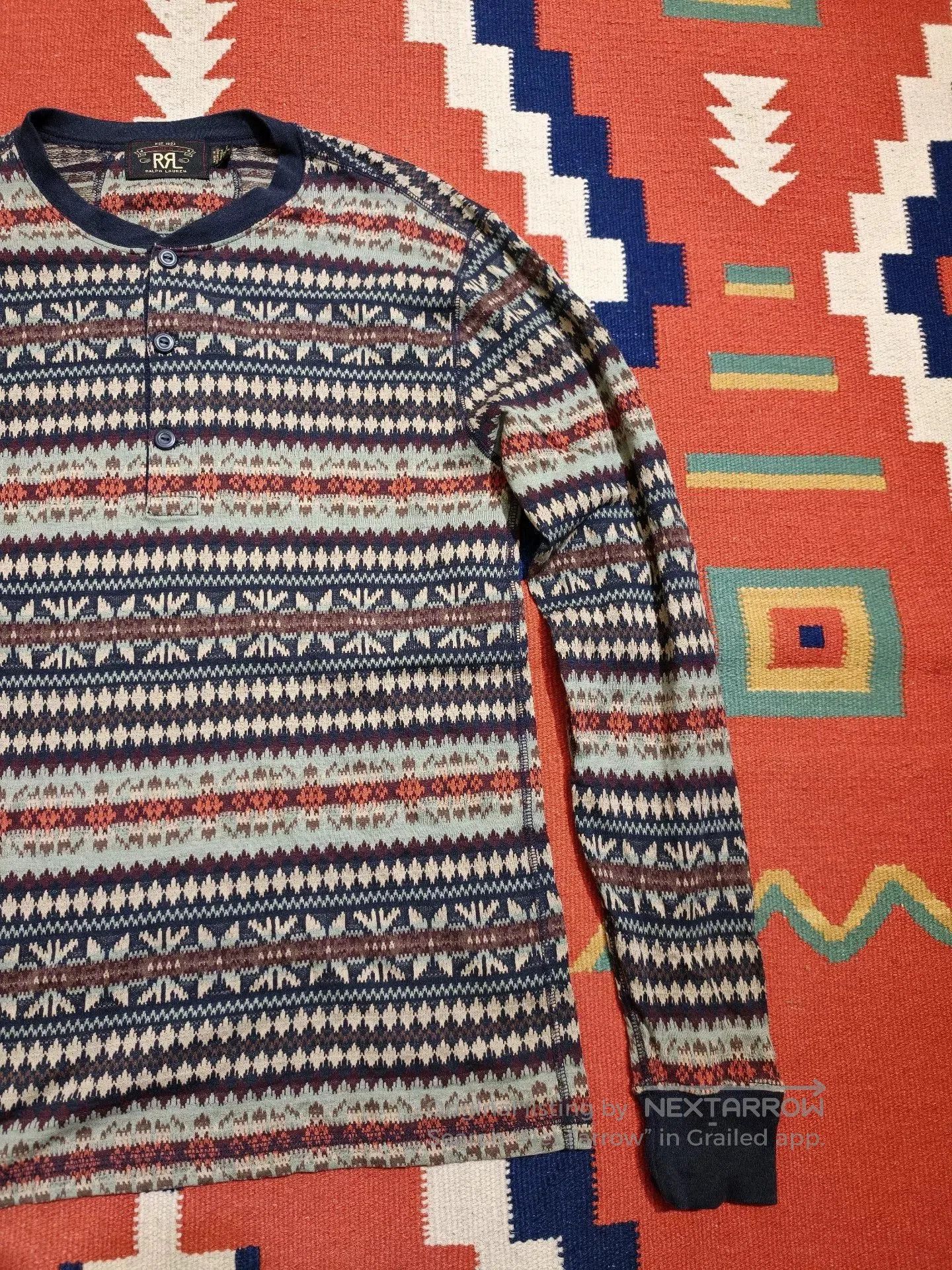 RRL Ralph Lauren RRL Long Sleeve Henley T. Size US M / EU 48-50 / 2 - 2 Thumbnail