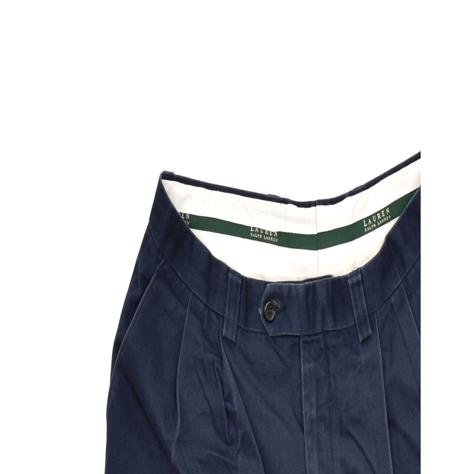 Ralph Lauren RALPH LAUREN Womens Slim Chino Trousers W34 L31 Blue Cotton Size 24" / US 00 / IT 34 - 3 Thumbnail