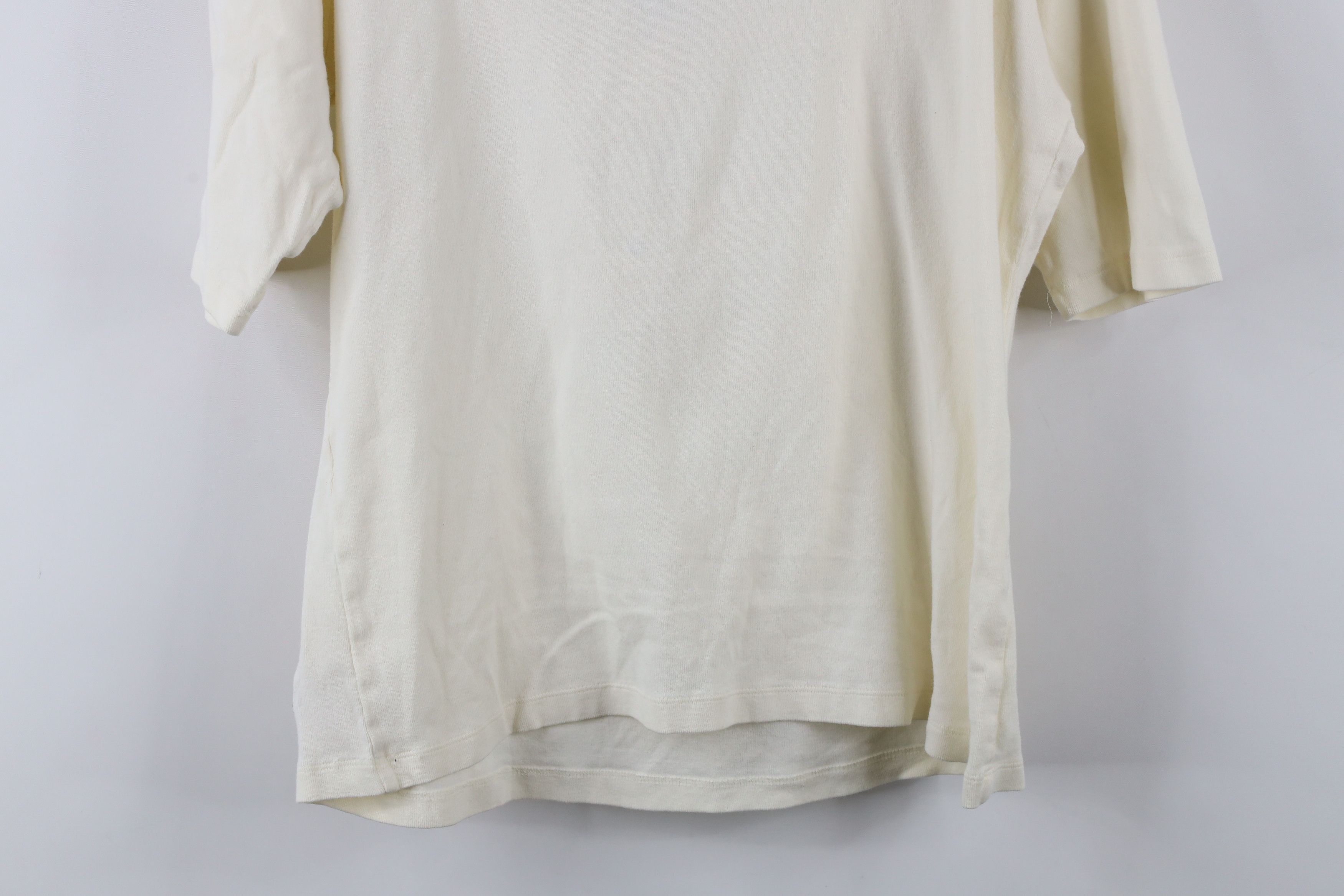 Harley Davidson × Vintage Vintage Y2K Harley Davidson Ribbed Knit Henley T-Shirt Cream Size XXL / US 16-18 / IT 52-54 - 14 Thumbnail