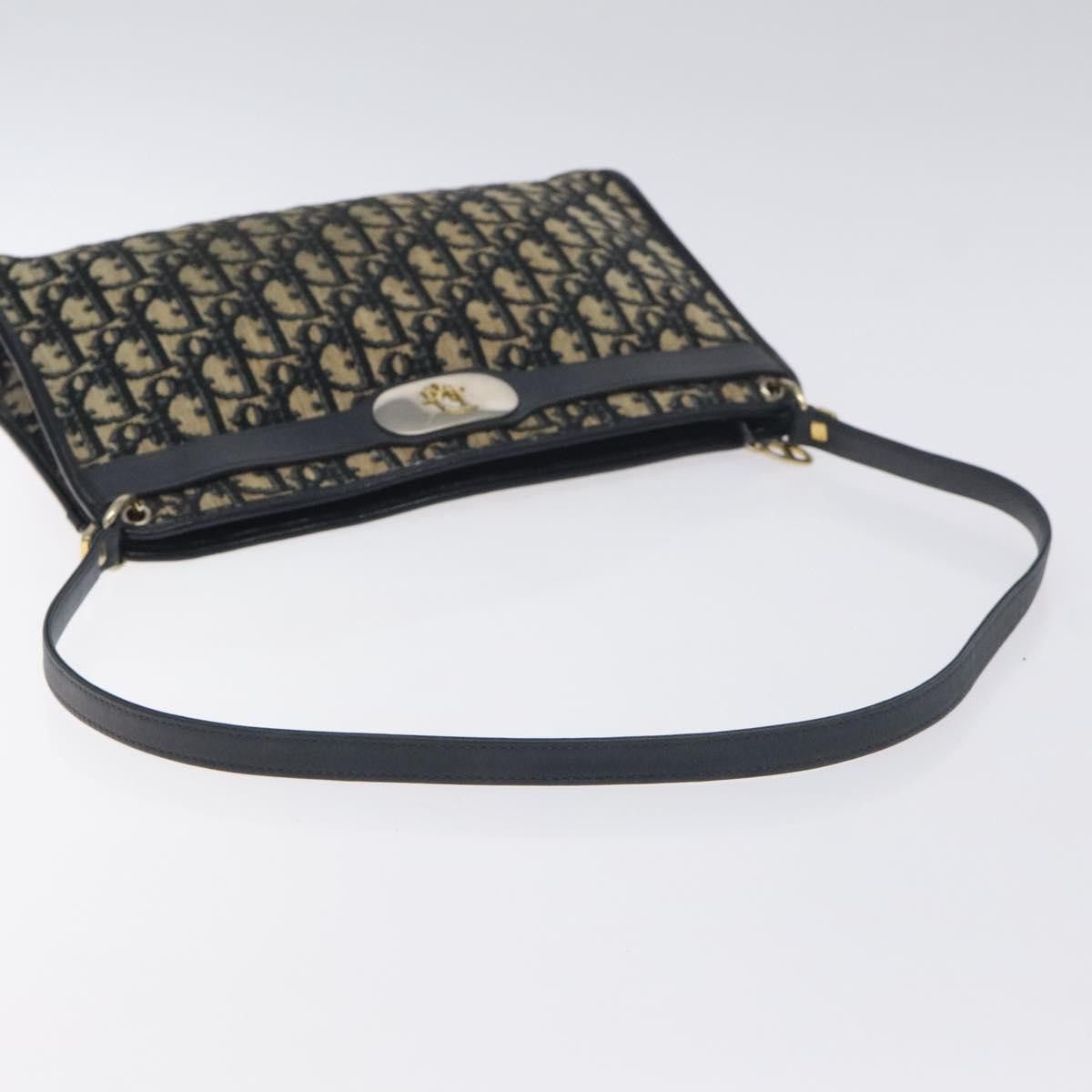 Dior DIOR Trotter Canvas Shoulder Bag Navy Gold Size ONE SIZE - 7 Thumbnail