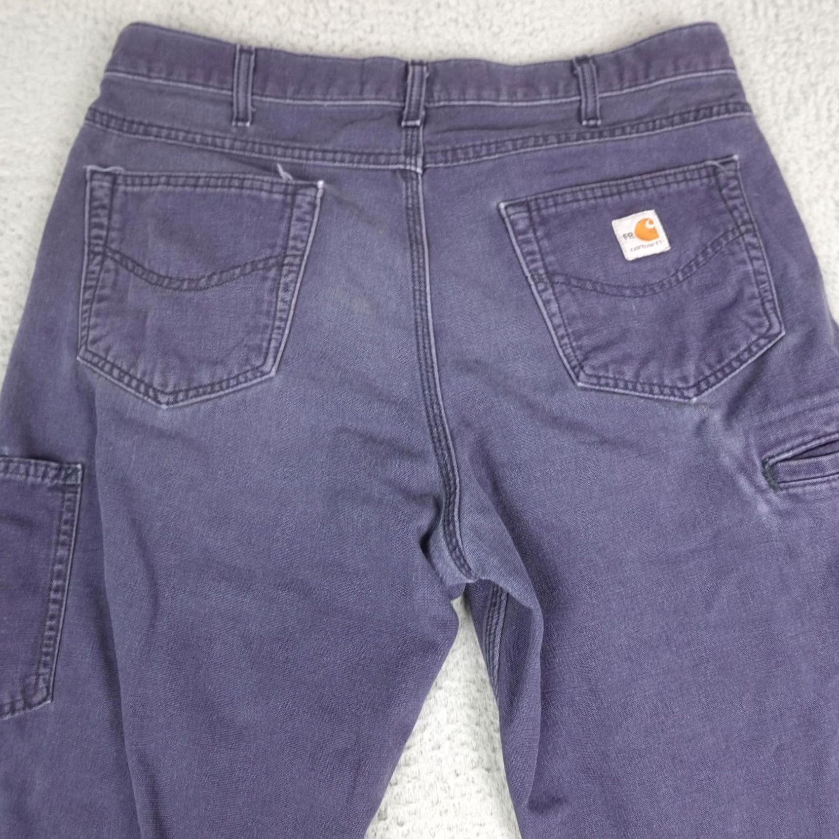 Carhartt Carhartt FR Pants Mens 36x32 Blue Relaxed Fit Canvas Work Carpenter Workwear Size US 36 / EU 52 - 7 Thumbnail