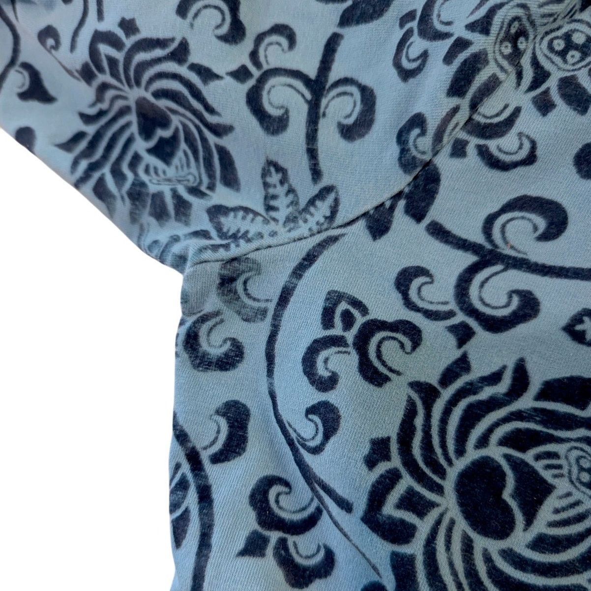 Soft Surroundings Soft Surroundings Blue Velvet Embossed Button Down Medium Size M / US 6-8 / IT 42-44 - 6 Thumbnail