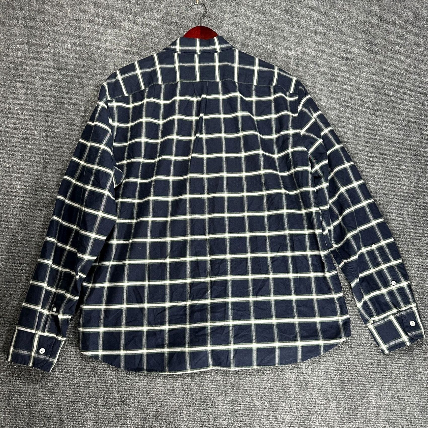 J.Crew J.CREW Shirt Mens XXL Slim Flex Oxford Blue White Cotton Plaid Button Down Pocket Casual Workwear Size US XXL / EU 58 / 5 - 7 Thumbnail