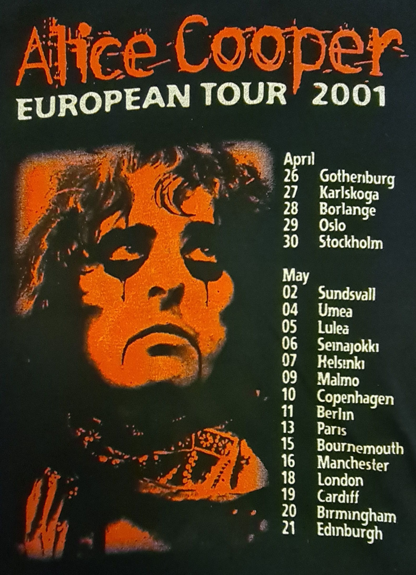 Other ALICE COOPER European Tour 2001 shirt Size US L / EU 52-54 / 3 - 4 Thumbnail