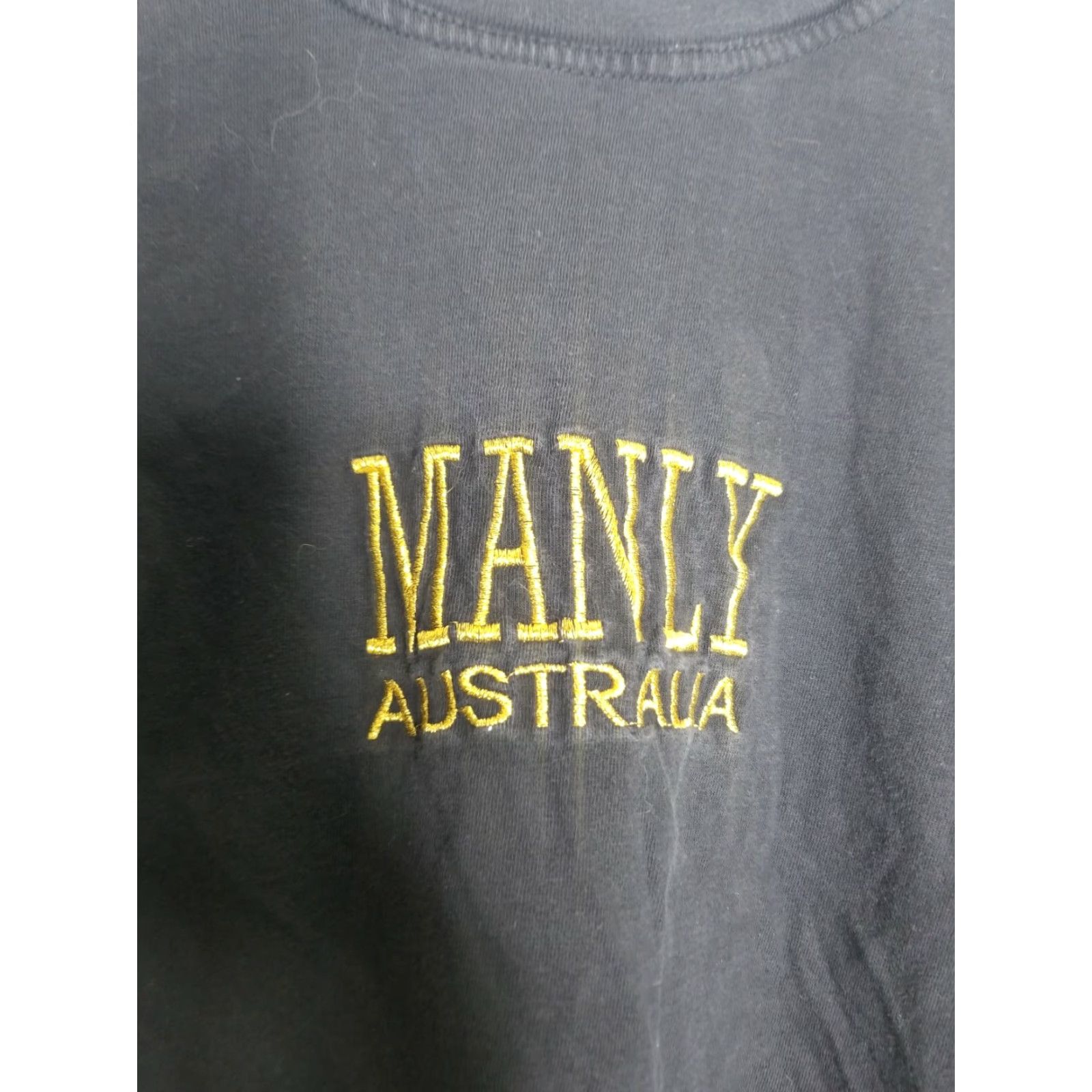 Etro VINTAGE Manly Retro XL Mens T-Shirt Black Australia Pacific Surfer Embroidered Distressed Beach Shirt Size US XL / EU 56 / 4 - 3 Thumbnail