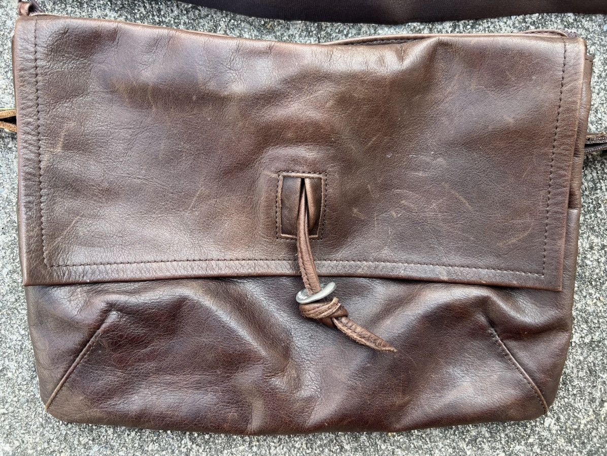 Leather Vintage Indeed Japan Pewter Patina Leather Sling Bag Size ONE SIZE - 7 Thumbnail