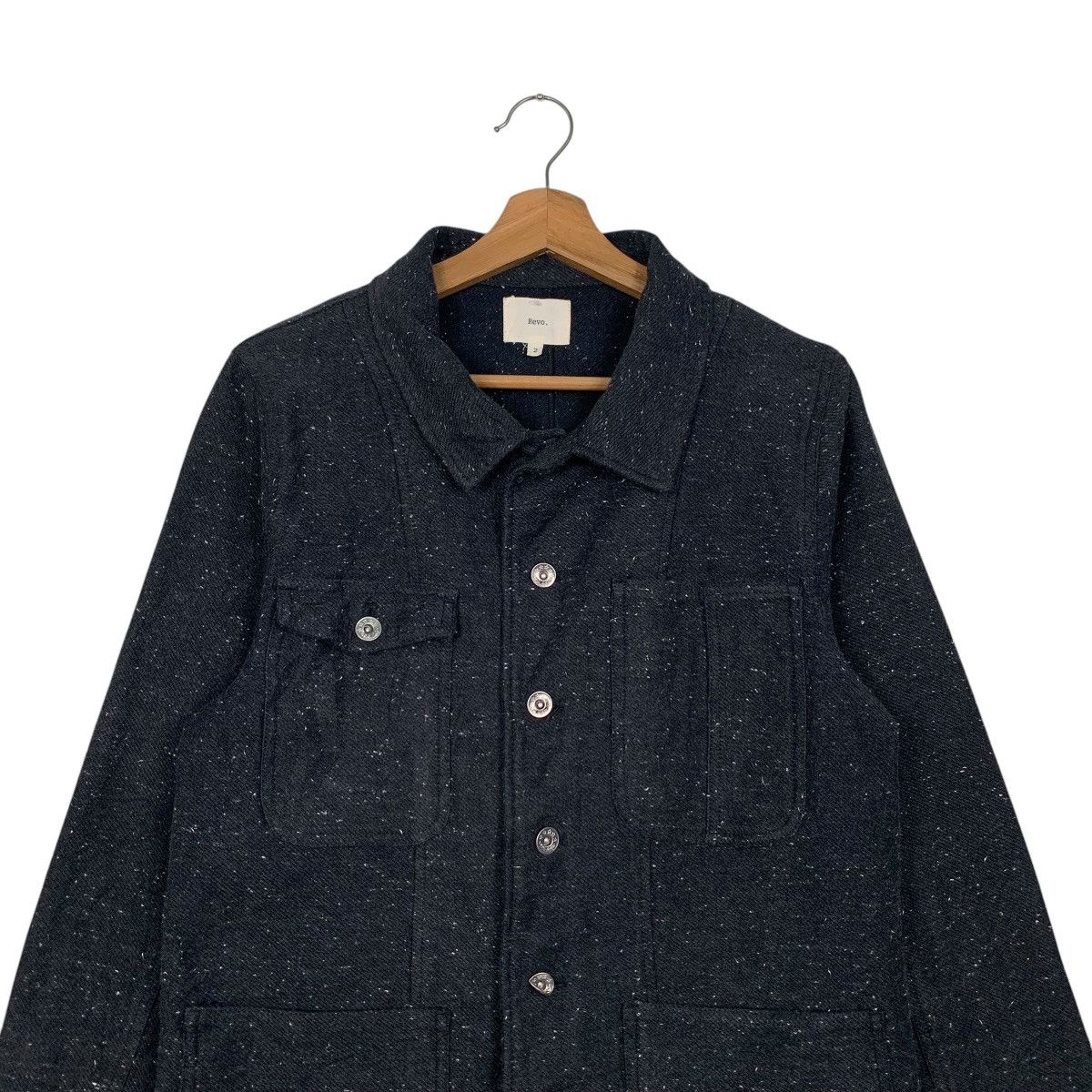 Japanese Brand REVO Neppy Cotton Chore Jacket Work Shirt Jacket #2810-C127 Size US S / EU 44-46 / 1 - 2 Thumbnail