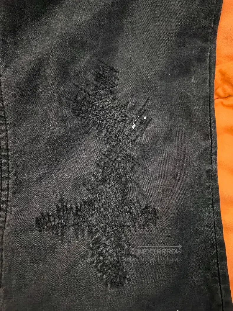 Wtaps Wtaps size M Damaged patch ink-wash cloth pants Size US 39 - 9 Thumbnail
