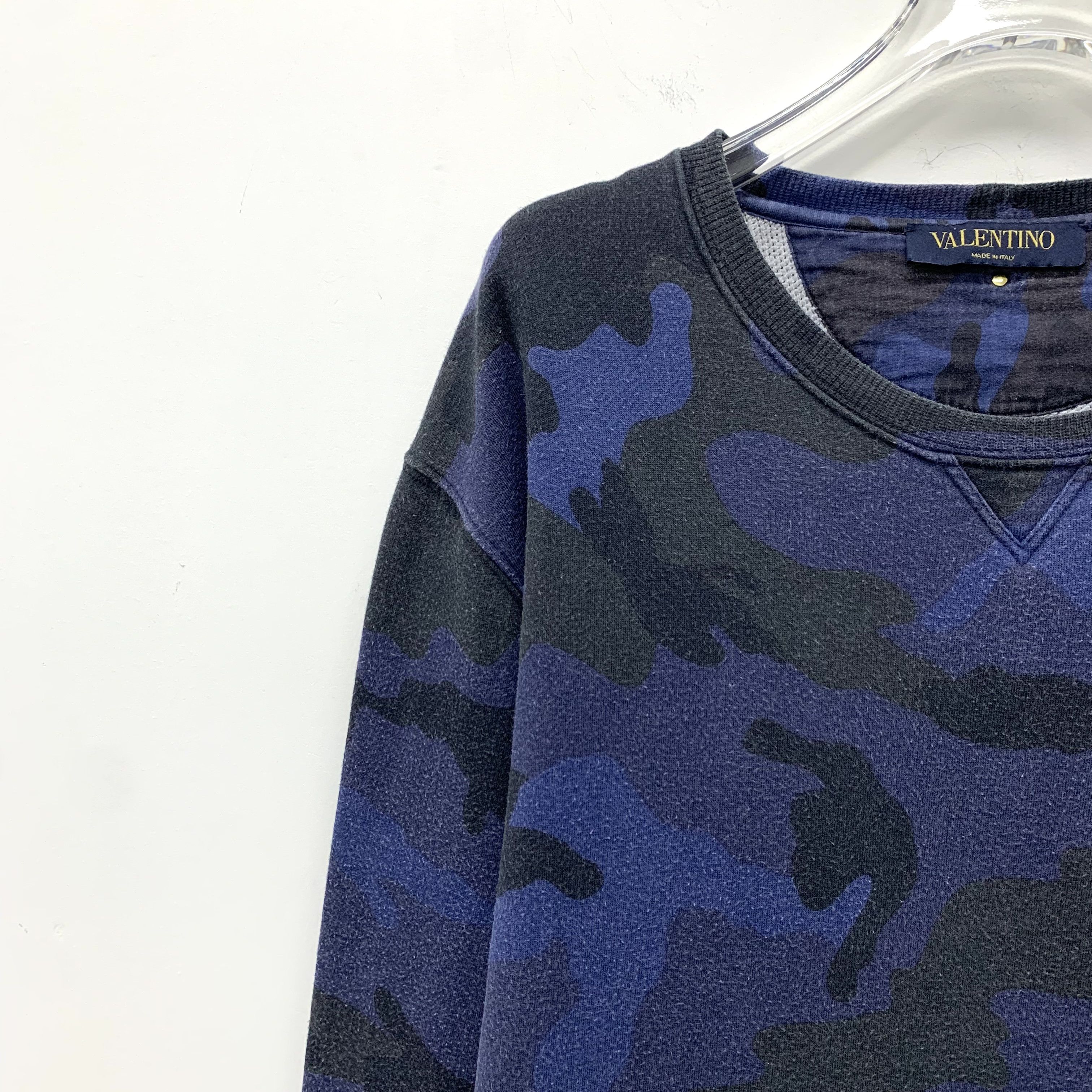 Valentino Valentino Sweatshirt – Dark Blue Crewneck (Size L) Size US L / EU 52-54 / 3 - 7 Thumbnail