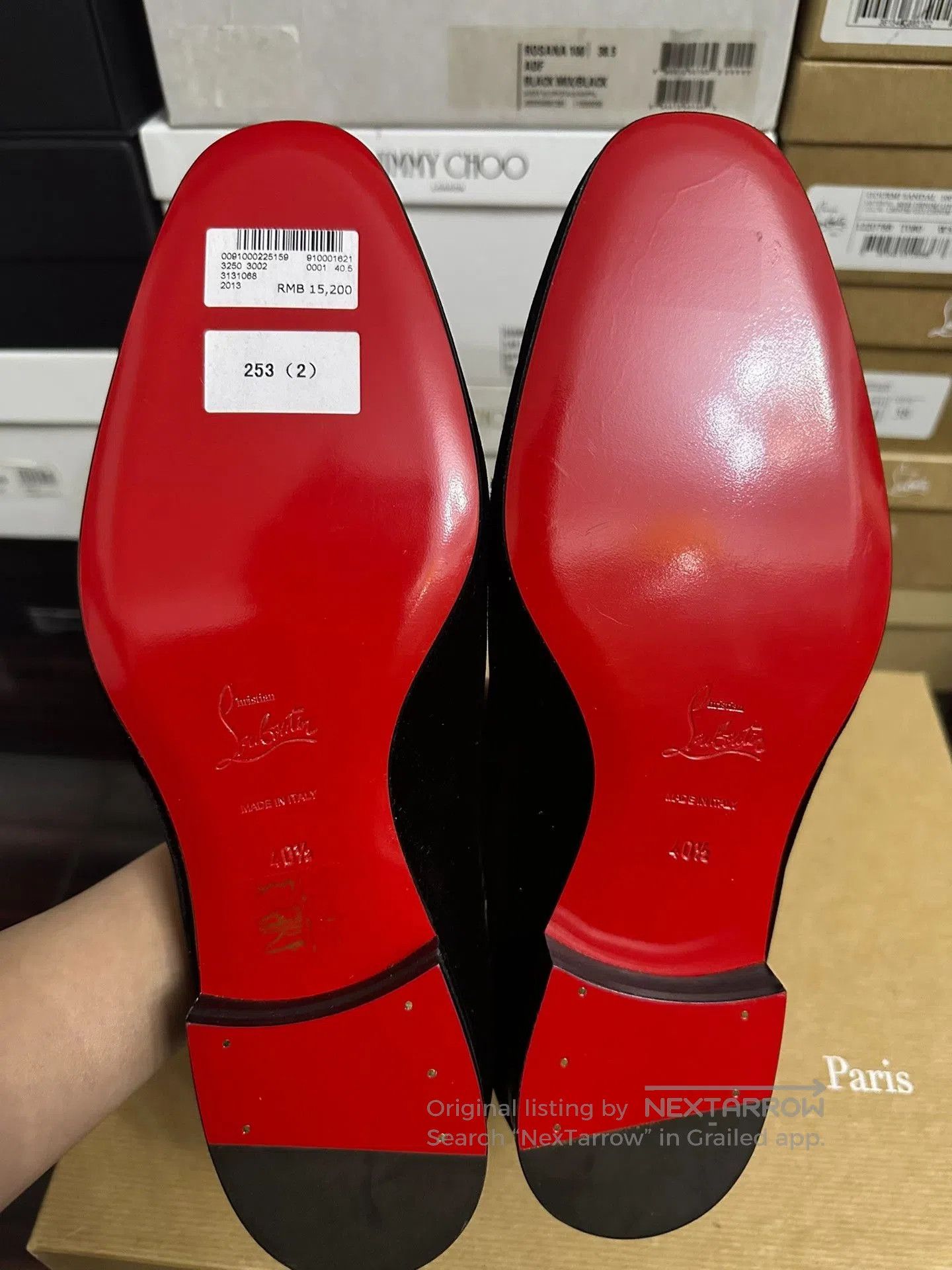 Christian Louboutin Christian Louboutin Men's Black Embroidered Loafers. Size US 7.5 / EU 40-41 - 8 Thumbnail