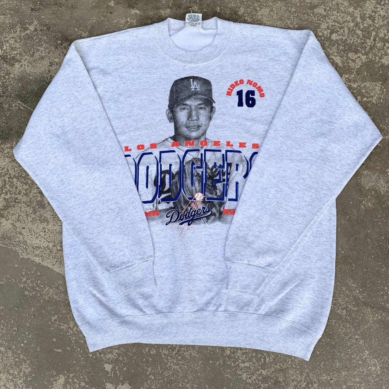 MLB Vintage 1990s Nutmeg MLB Dodgers Hideo Nomo Baseball Size US L / EU 52-54 / 3 - 2 Thumbnail