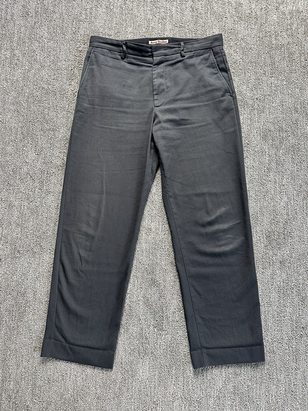 image of Acne Studios Grey Trouser Pant Size 52 (34-35) L Xl, Men's