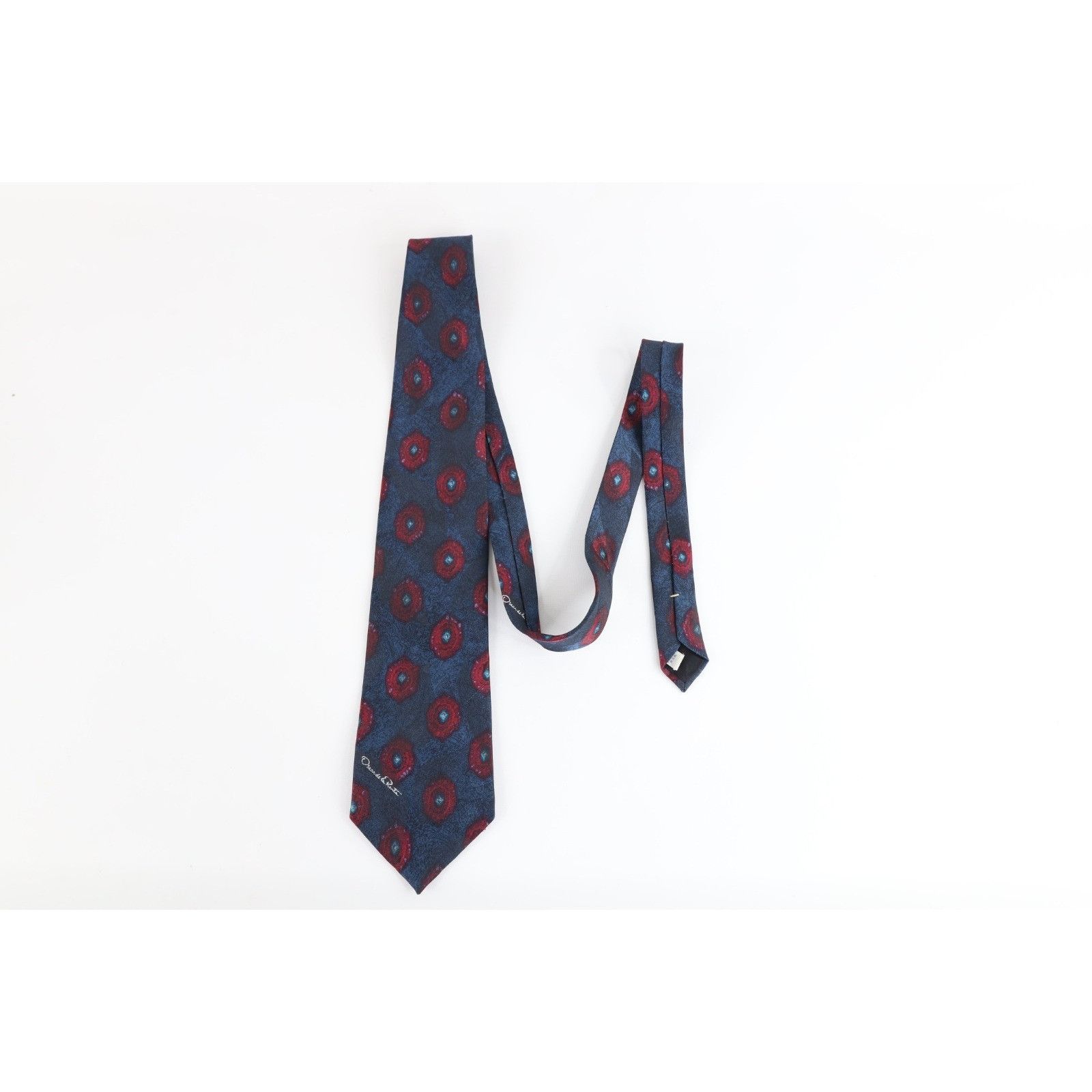 Vintage Vintage 80s 90s Streetwear Geometric Circle Neck Tie Wedding Size ONE SIZE - 3 Thumbnail
