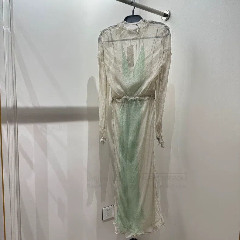 Fendi Fendi Transparent Lace Mulberry Silk Dress Size XS / US 0-2 / IT 36-38 - 2 Thumbnail