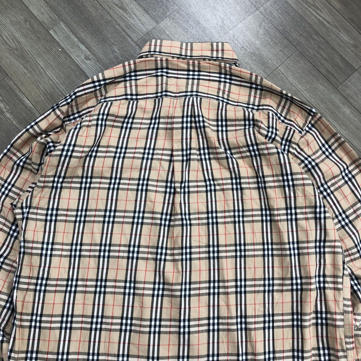 Burberry Vintage Burberrys Nova Check Plaid Iconic Long Shirt Size US XL / EU 56 / 4 - 12 Thumbnail