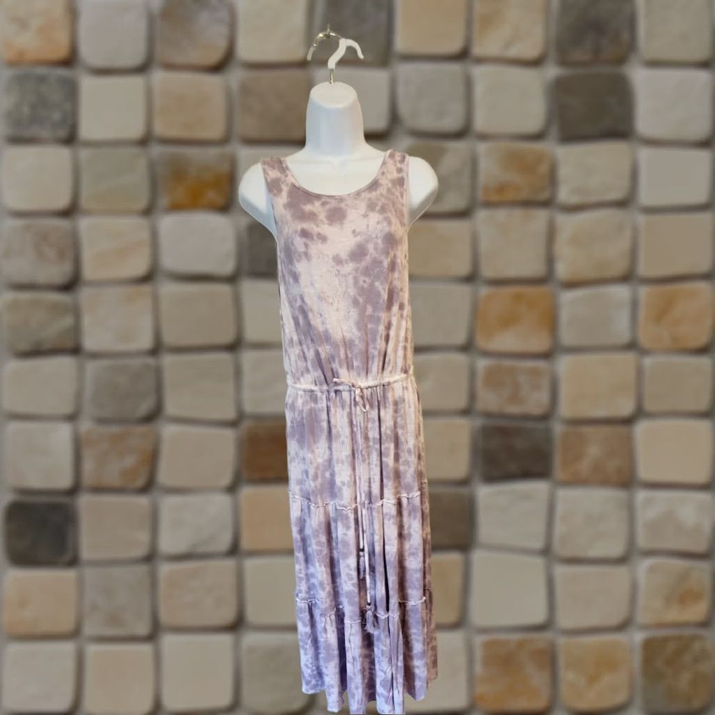 Vintage Knox Rose Tie Dye Dress Casual Hippie Boho Gray White Midi Maxi S Womens Size S / US 4 / IT 40 - 1 Thumbnail