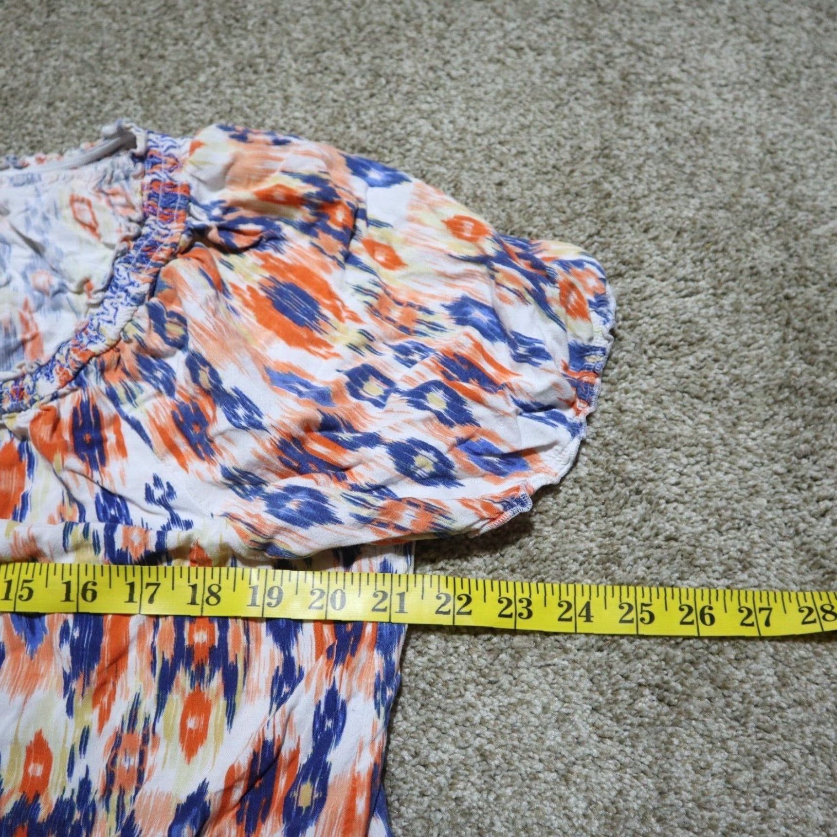 Faded Glory Faded Glory Shirt Women XL Multicolor Blue Orange White Color Shirt Womens XL 16-18 Size XL / US 12-14 / IT 48-50 - 5 Thumbnail
