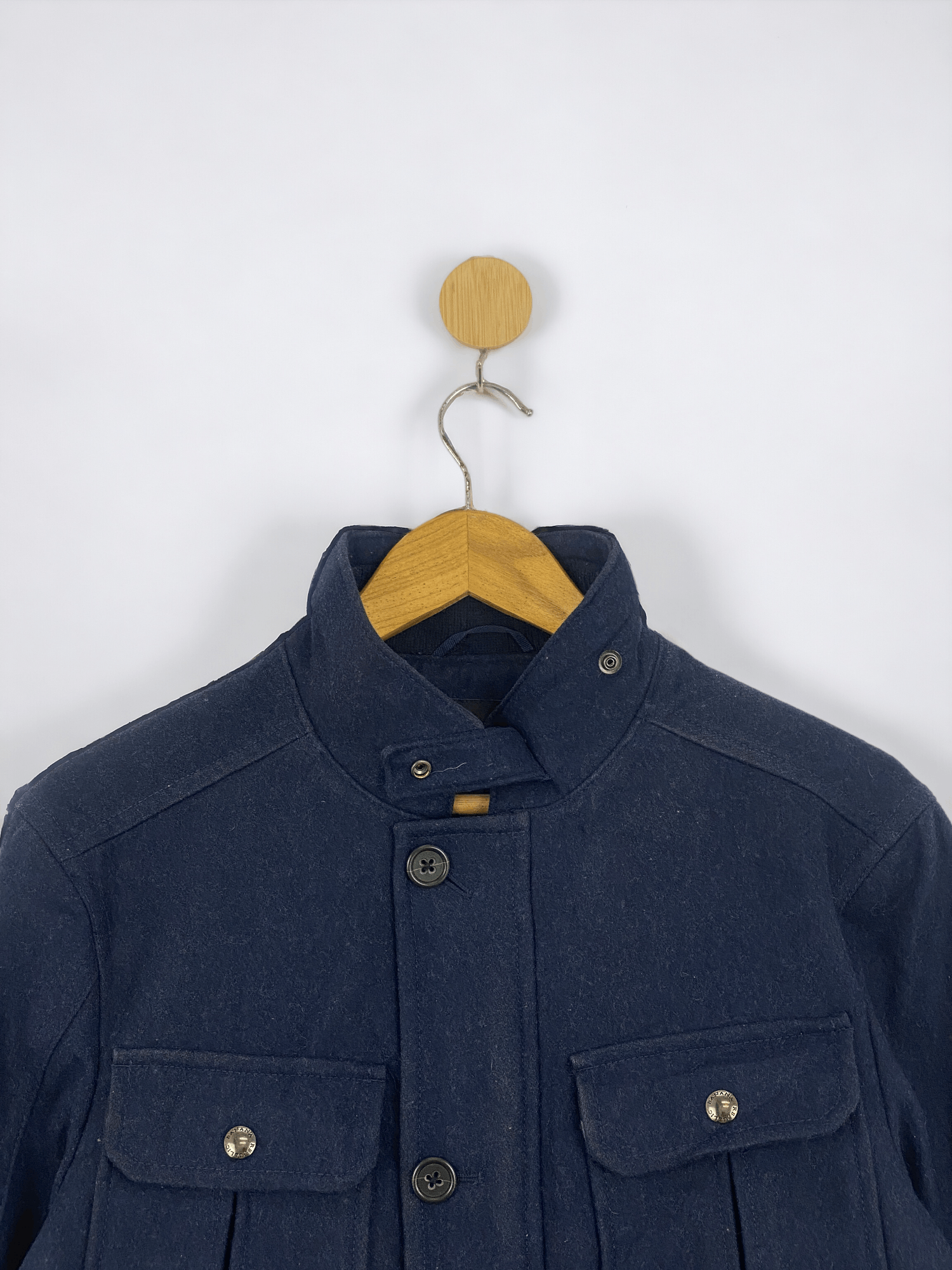 Banana Republic Vintage Banana Republic Button Ups Wool Jacket Blue JA0041 Size US S / EU 44-46 / 1 - 2 Thumbnail