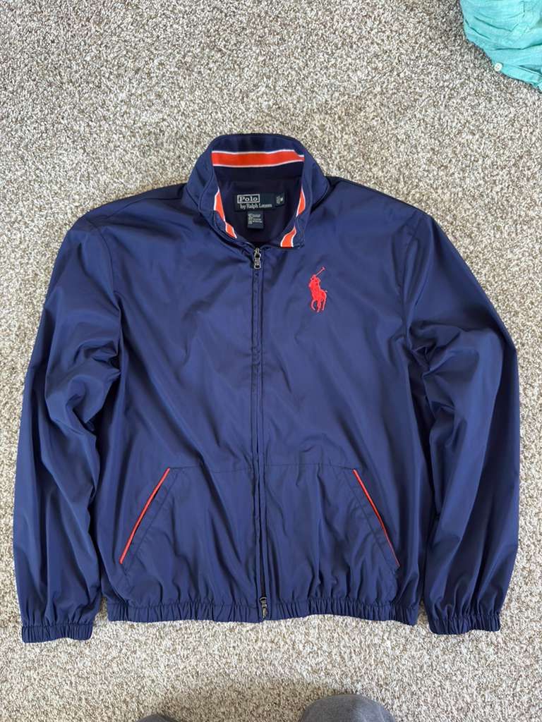 Polo Ralph Lauren Vintage Polo Ralph Lauren Windbreaker - Navy Blue - Medium Size US M / EU 48-50 / 2 - 2 Thumbnail