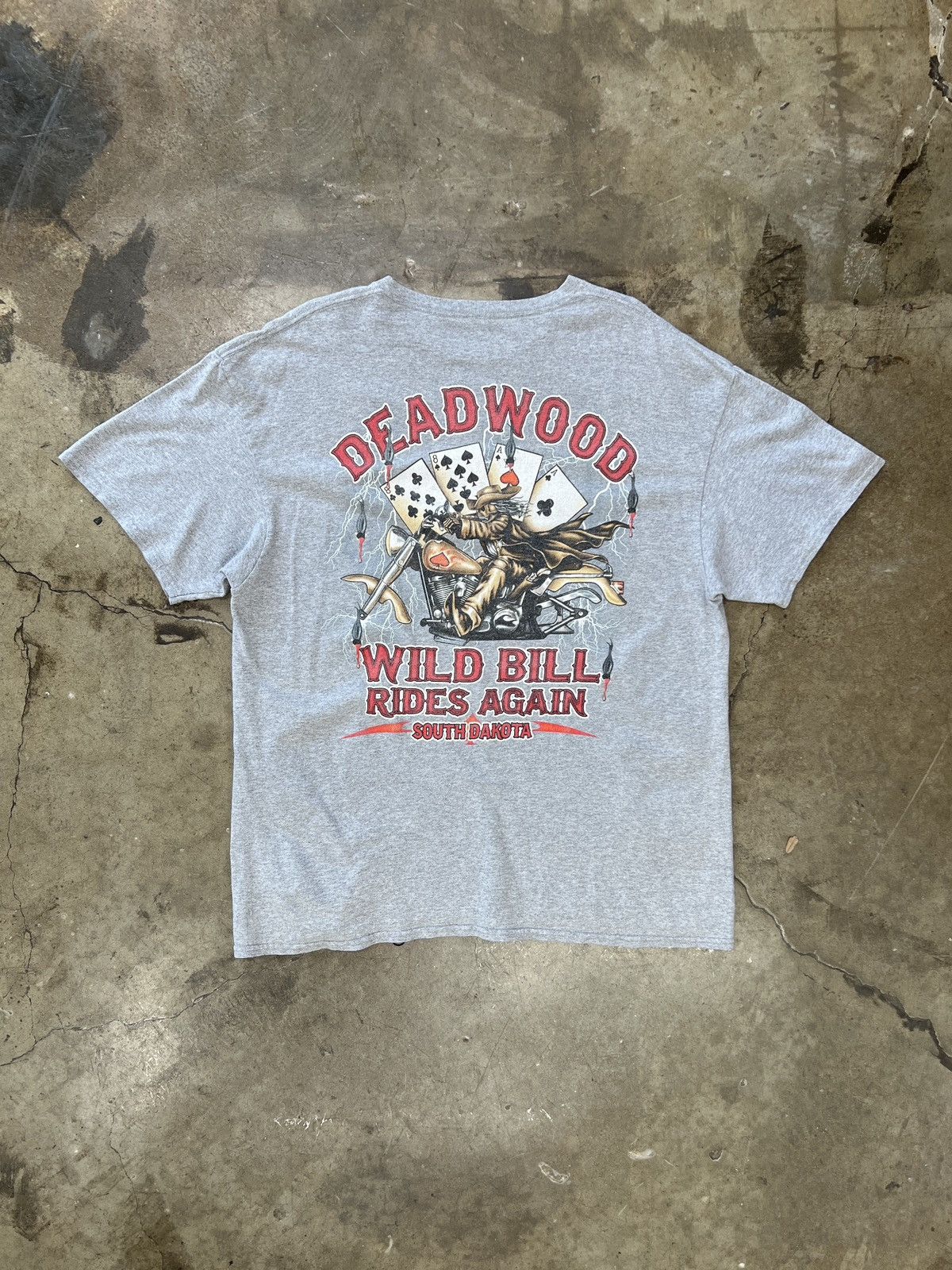 Harley Davidson Vintage Deadwood Wild Hog Ace Motorcycle Tee Large Size US L / EU 52-54 / 3 - 2 Thumbnail