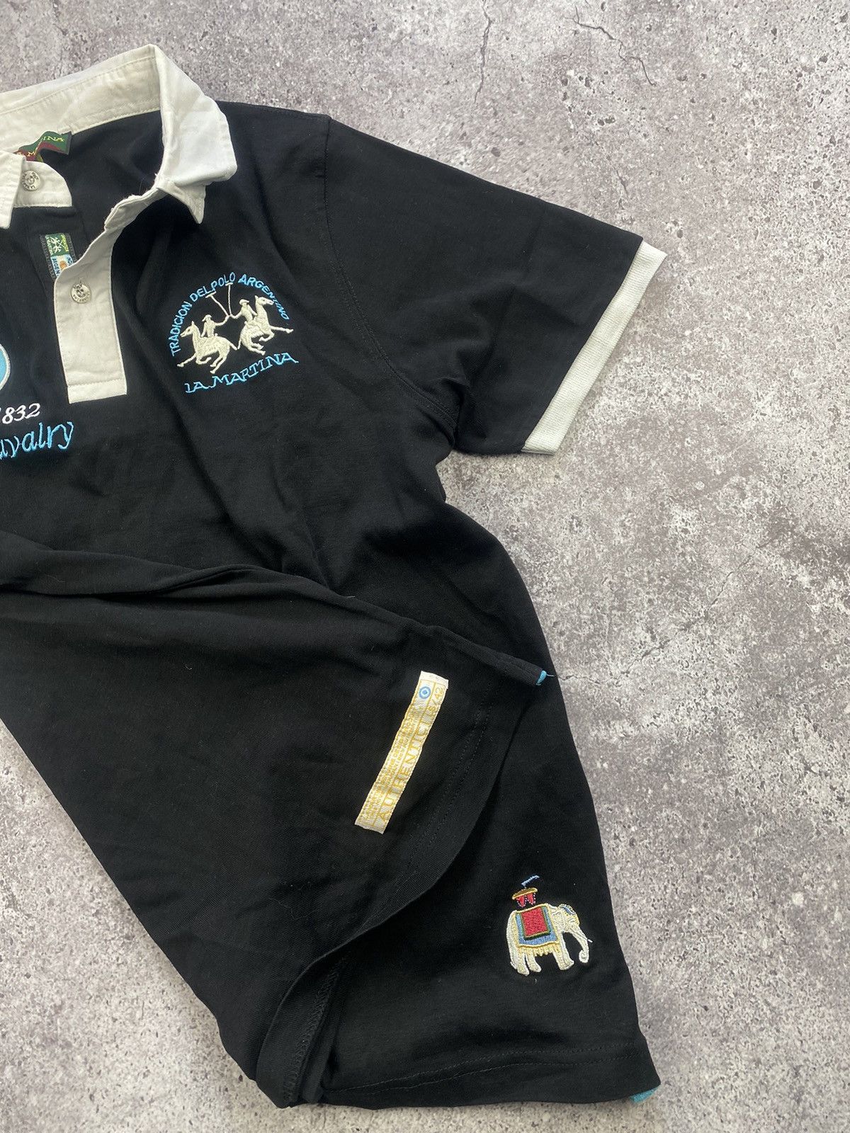 Japanese Brand Vintage La Martina Argentina Polo Team #2 Tee BigLogo Y2K. Size US L / EU 52-54 / 3 - 5 Thumbnail