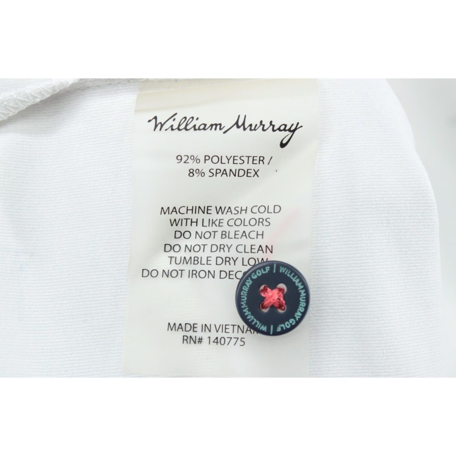 Vintage William Murray Golf Polo Shirt Men's L White Sail Boats Performance 4 Button Size US L / EU 52-54 / 3 - 6 Thumbnail