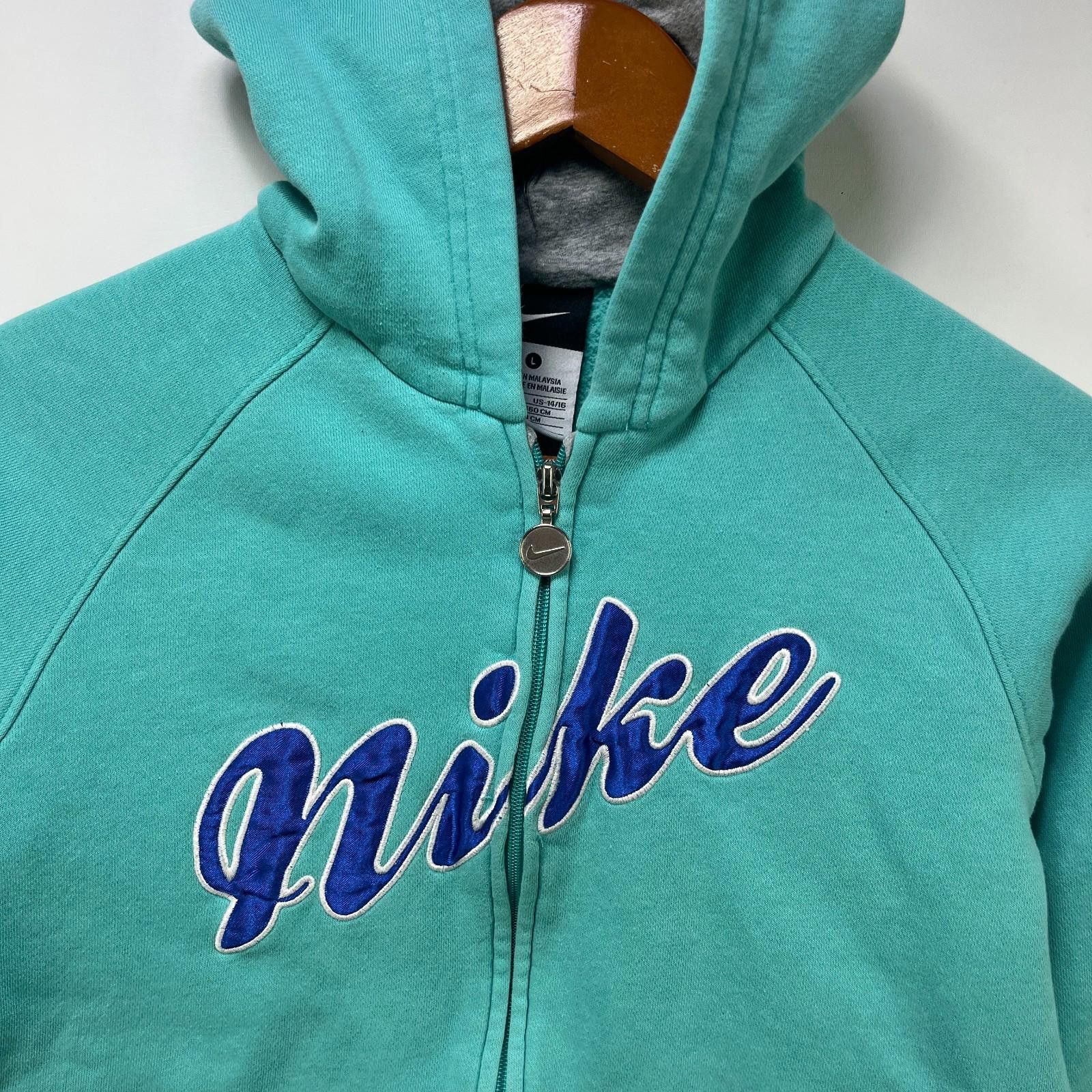 Nike Vintage Nike Zip Up Hoodie Y2K Black Women's Large Size L / US 10 / IT 46 - 2 Thumbnail
