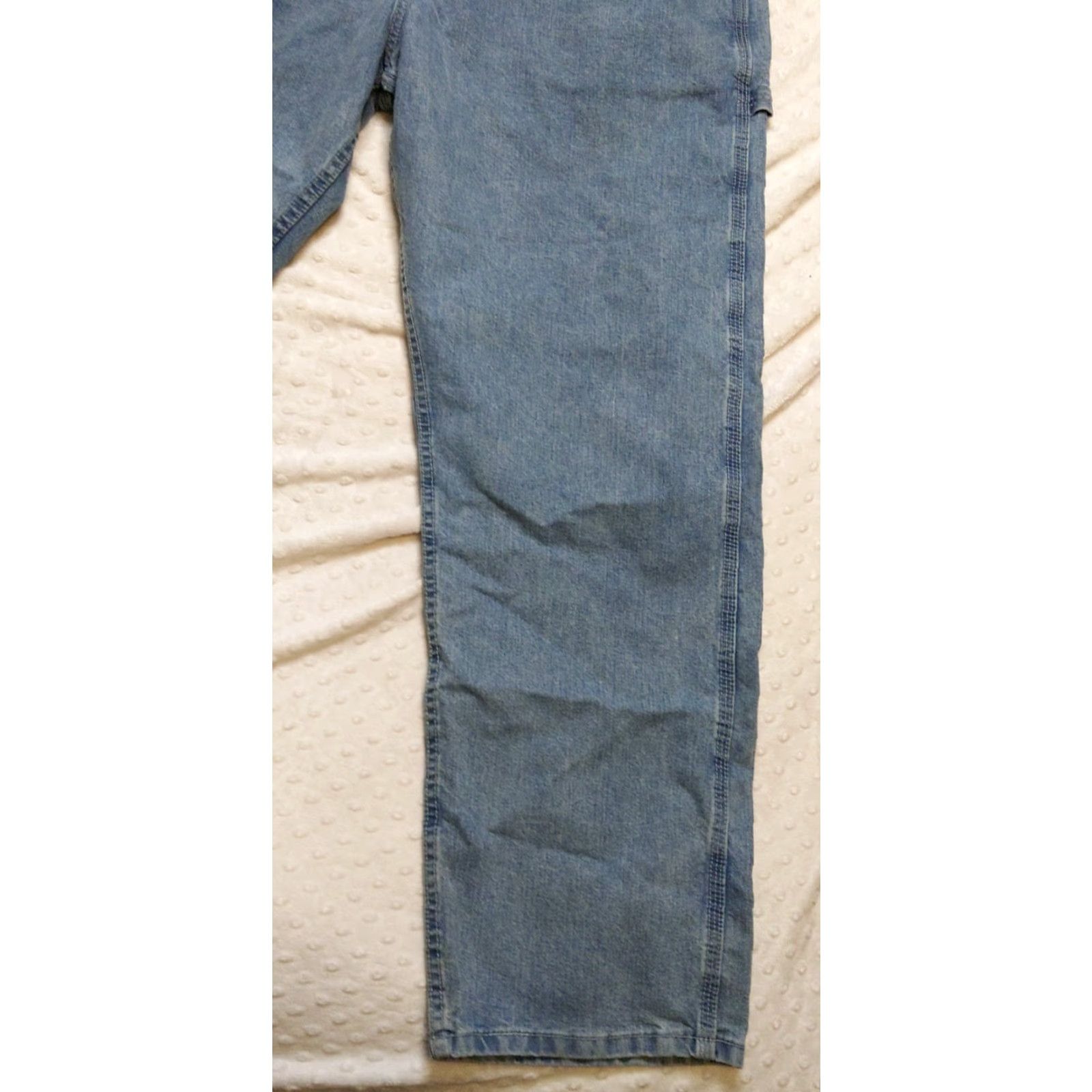 Lee Lee Jeans Mens 38x32 Blue Loose Fit Distressed Vintage Workwear Denim 90s Grunge Mexico Regular Rise Straight Jeans Mens Size US 38 / EU 54 - 2 Thumbnail
