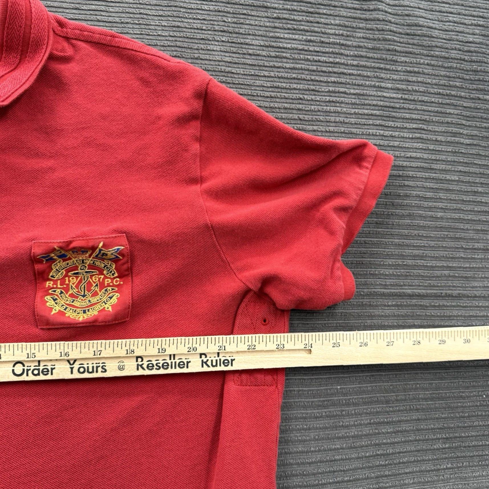 Ralph Lauren Ralph Lauren Polo Shirt Men XL Red Cotton City Logo 381 Bleecker St New York Polo Shirt Size US XL / EU 56 / 4 - 5 Thumbnail