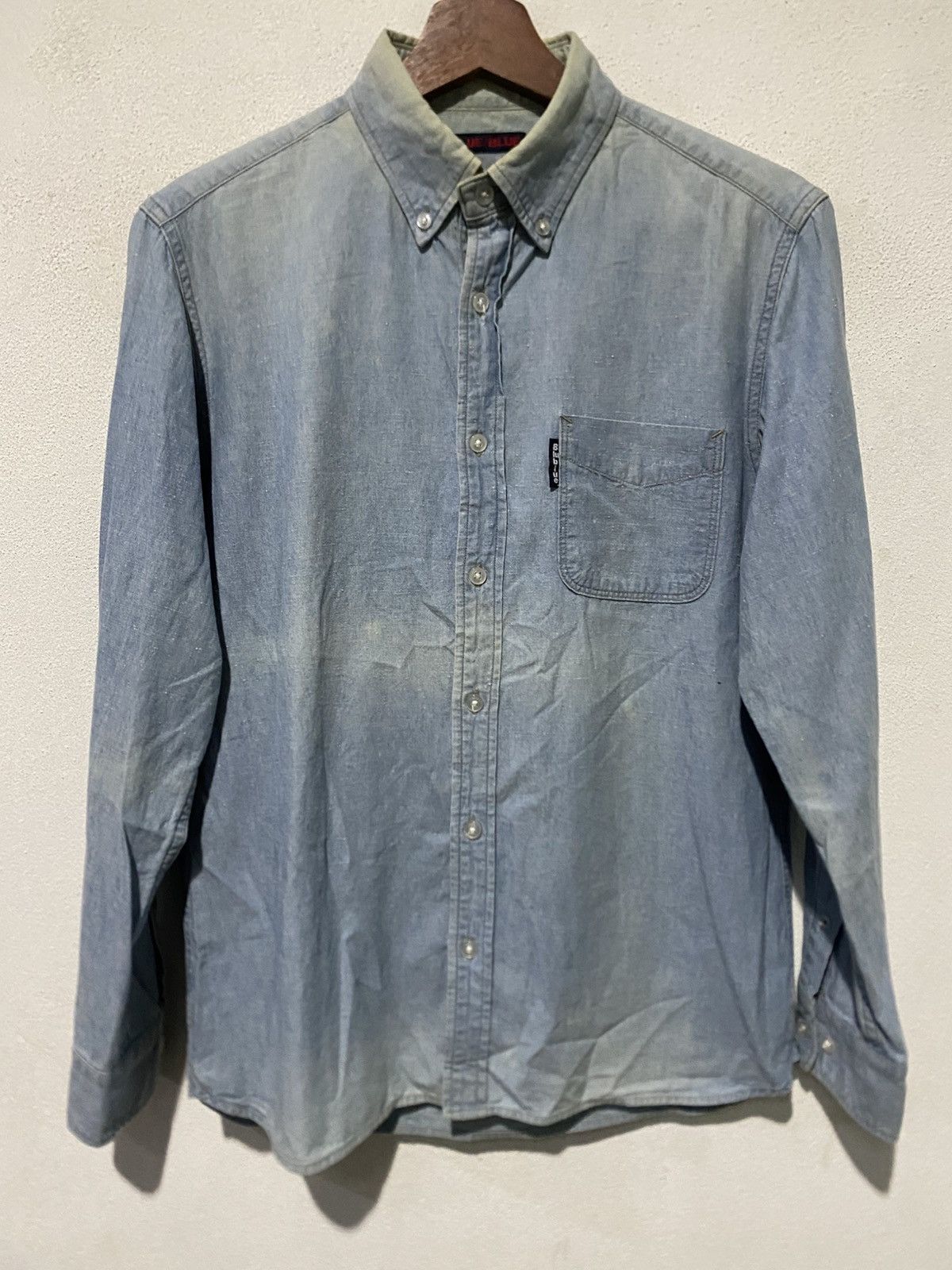Blue Blue Japan × Japanese Brand Blue Blue Long Sleeve Shirt Button Up Size US M / EU 48-50 / 2 - 1 Thumbnail