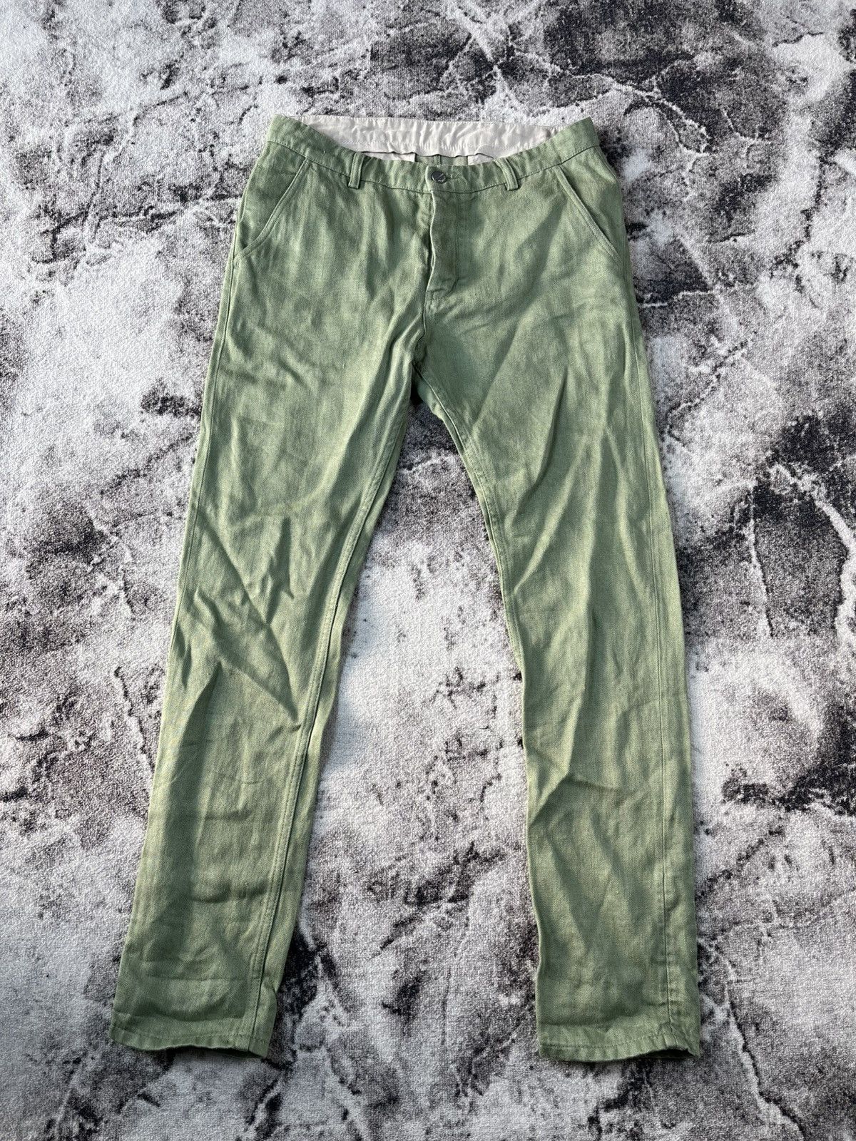 Freitag FREITAG E550 Green Linen Work Pants Size US 32 / EU 48 - 1 Thumbnail