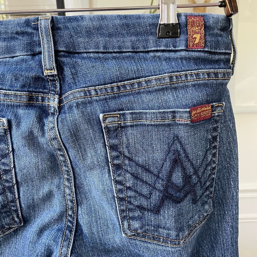 7 For All Mankind 7 For All Mankind A Pocket Bootcut Jeans 27 Size 27" / US 4 / IT 40 - 1 Thumbnail