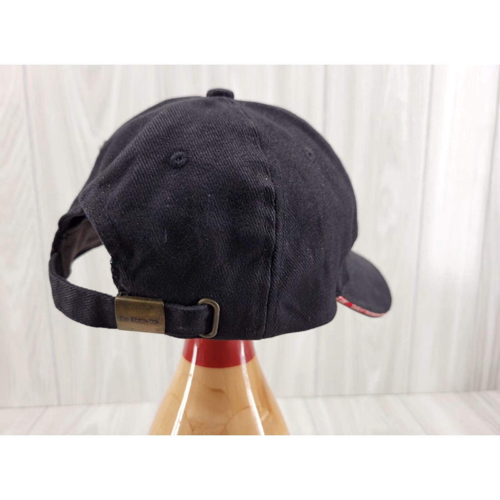 Vintage Pro Chem Embroidered Baseball Cap Hat Black Red Adjustable Snapback Men Hat Black Red Flag Checkered Cap Size ONE SIZE - 5 Thumbnail