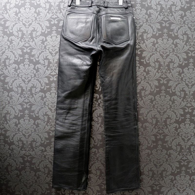 Chrome Hearts Chrome Hearts Flare Knee Leather Pants Size US 29 - 2 Thumbnail