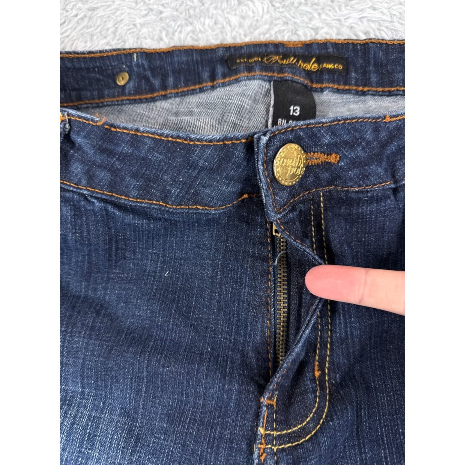 Southpole VINTAGE Southpole Jeans Womens 13 Blue Denim Jeans Straight HipHop Culture Y2K 32x32 Size 34" / US 12 / IT 48 - 5 Thumbnail