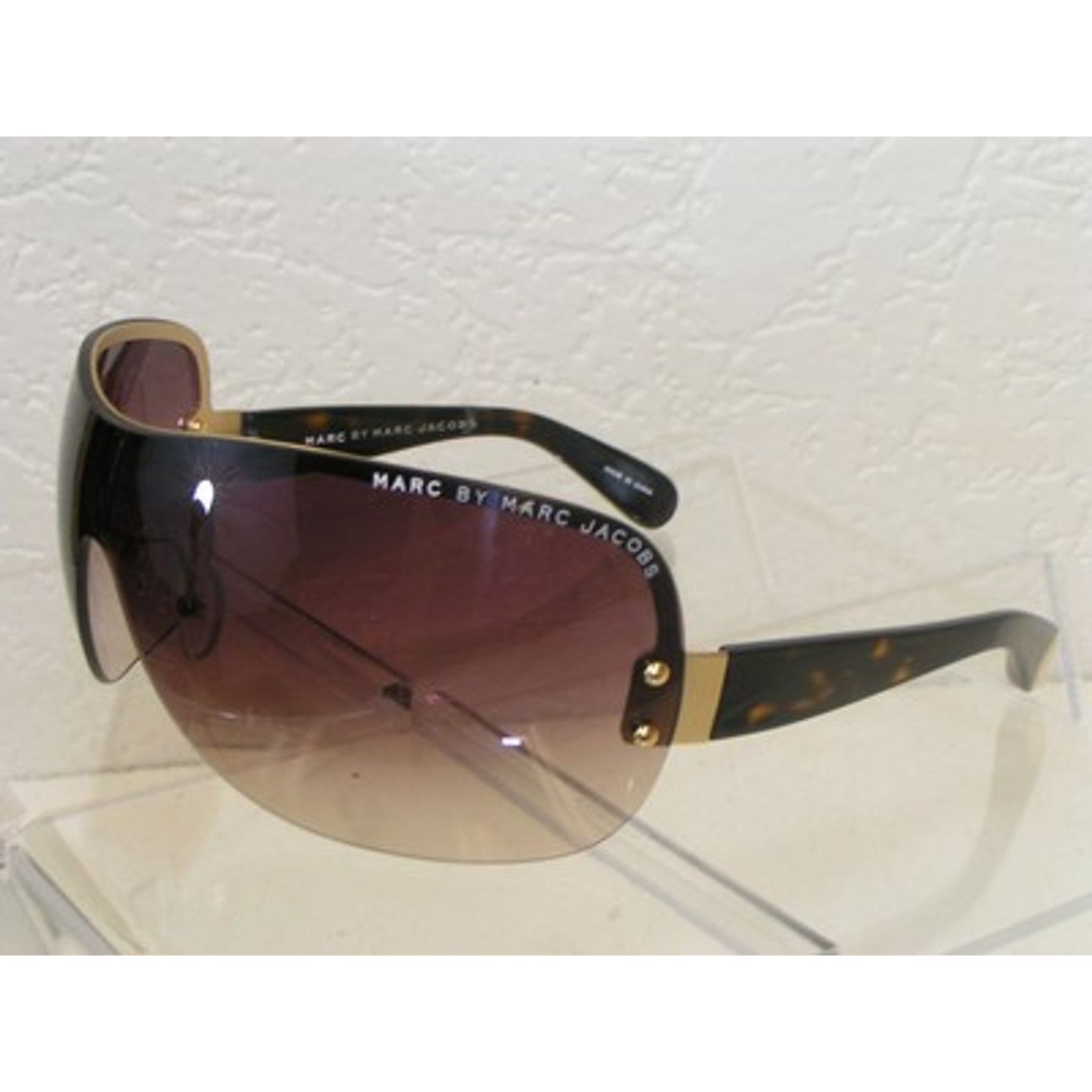 Marc by Marc Jacobs NEW MARC JACOBS BROWN FRAMELESS SUB 94 WRAP SUNGLASSES Size ONE SIZE - 9 Thumbnail