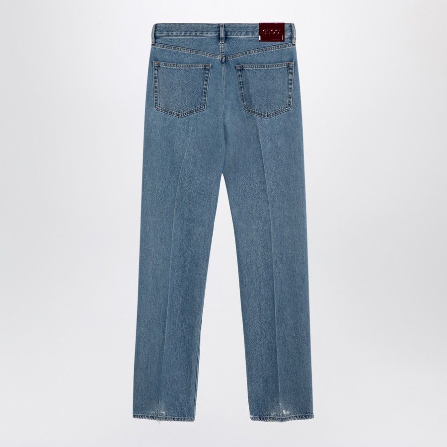 Gucci o1d2blof0824 Washed-Out Denim Jeans in Blue Size 26" / US 2 / IT 38 - 2 Thumbnail