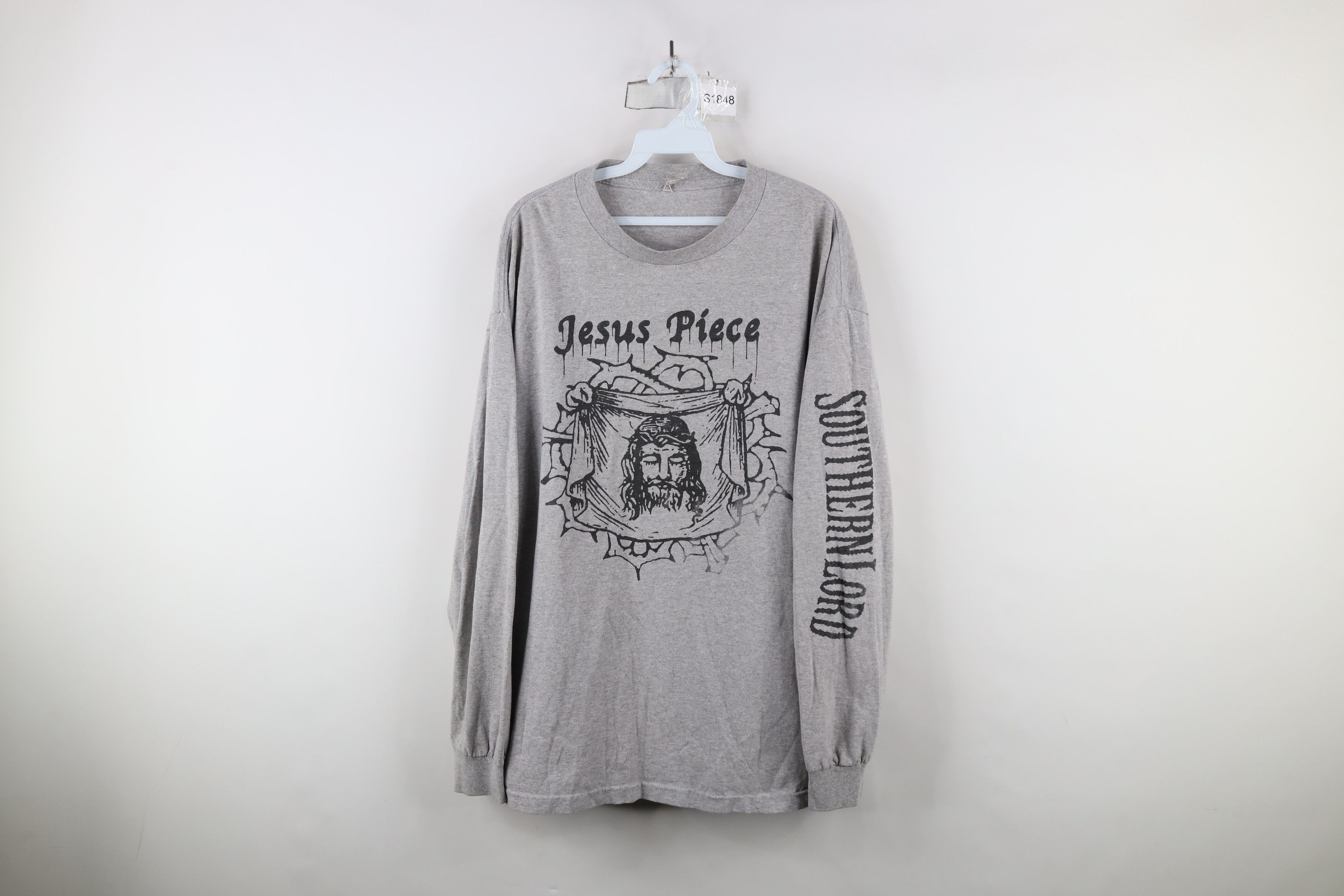 Vintage Vintage Y2K Records Jesus Piece Metalcore Band T-Shirt Gray Size US XL / EU 56 / 4 - 1 Thumbnail