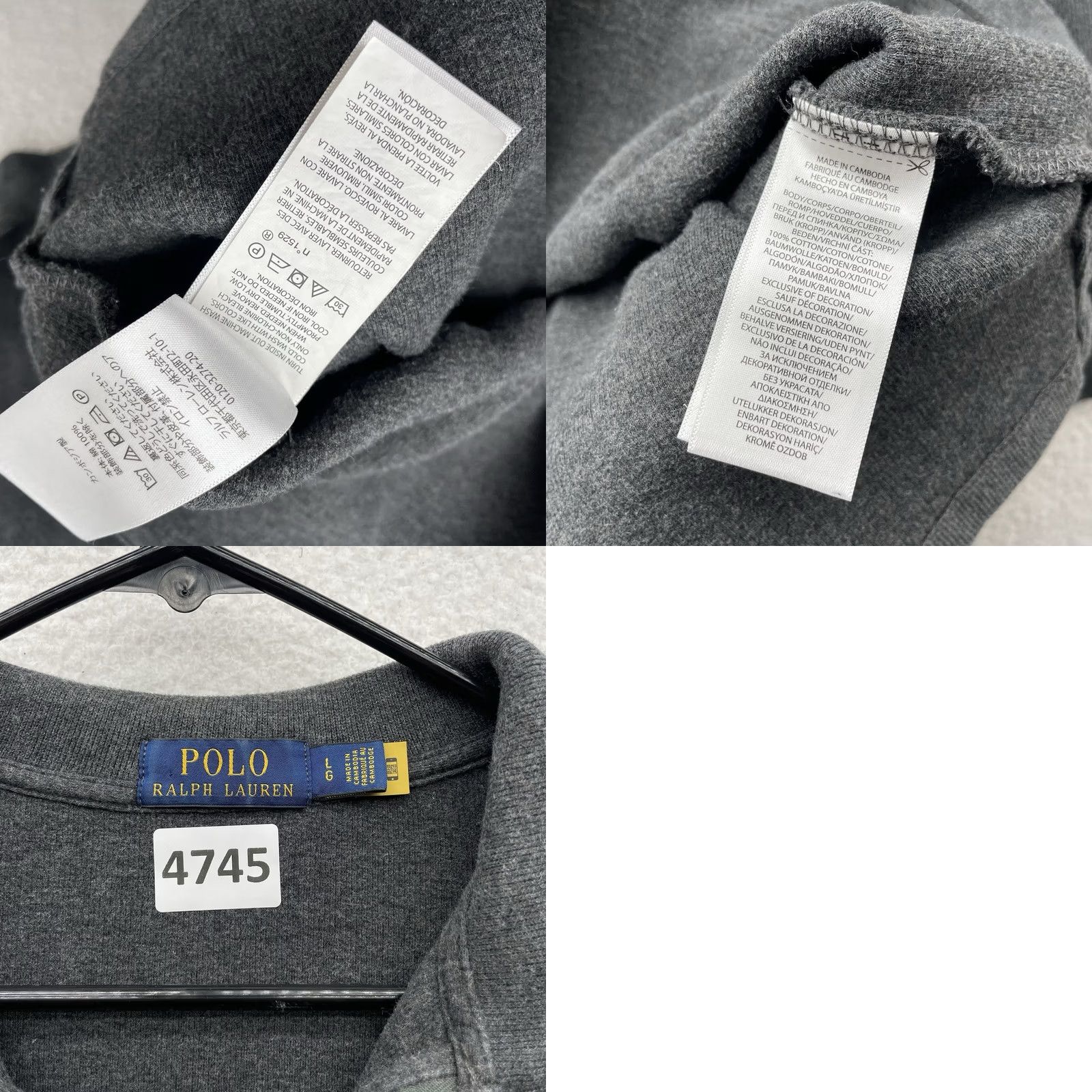 Polo Ralph Lauren Polo Ralph Lauren Sweater Mens L Gray 1/4 Zip Pullover Mock Neck Classic Preppy Polo Ralph Lauren Pullover Mens L Gray Size US L / EU 52-54 / 3 - 8 Thumbnail