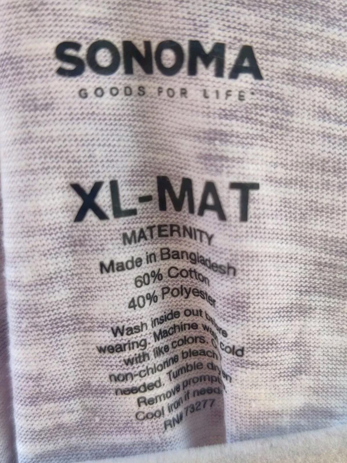 Sonoma Sonoma By Kohls Maternity T Shirt Size XL Ruching On Sides P Size XL / US 12-14 / IT 48-50 - 5 Thumbnail
