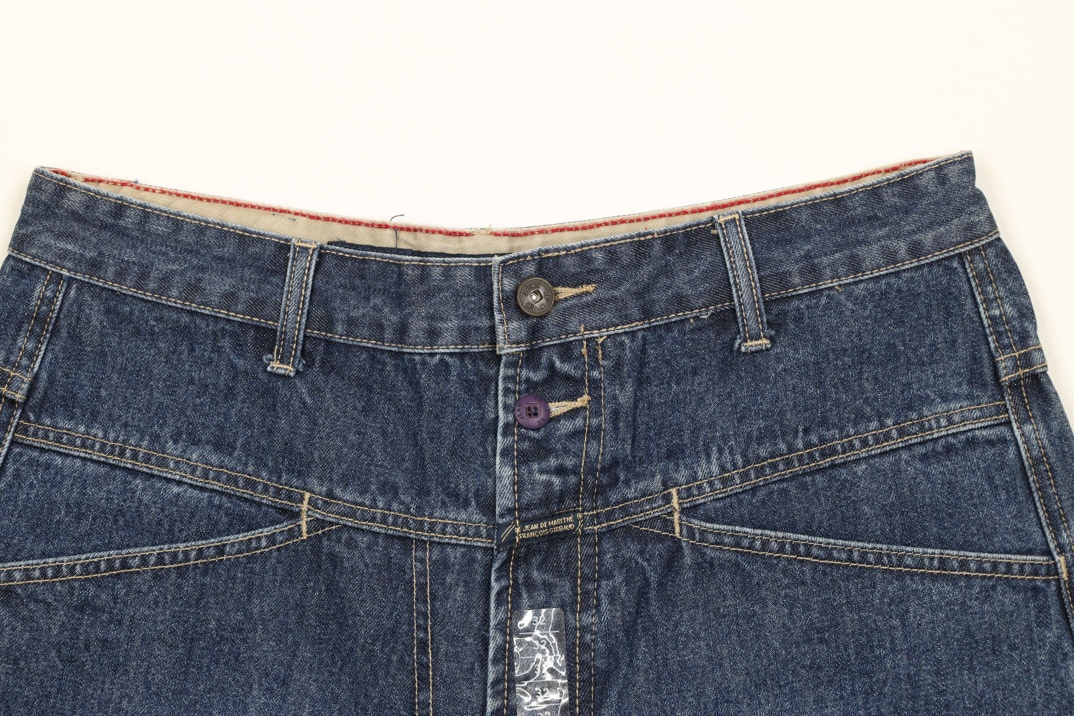 Marithe + Francois Girbaud × Vintage NOS Vintage 90s Marithe Francois Girbaud Denim Jean Shorts Size US 32 / EU 48 - 2 Thumbnail