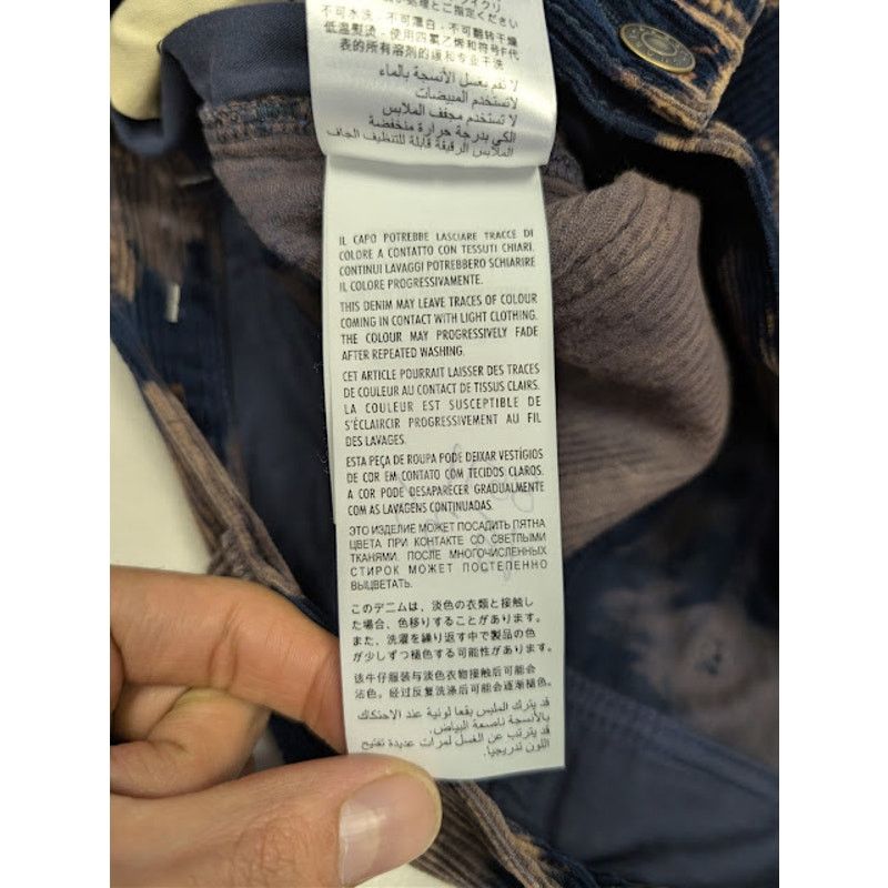 Gucci o1rshd1 Bleached Cotton Corduroy Tapered Denim Pants in Blue Size US 33 - 21 Thumbnail