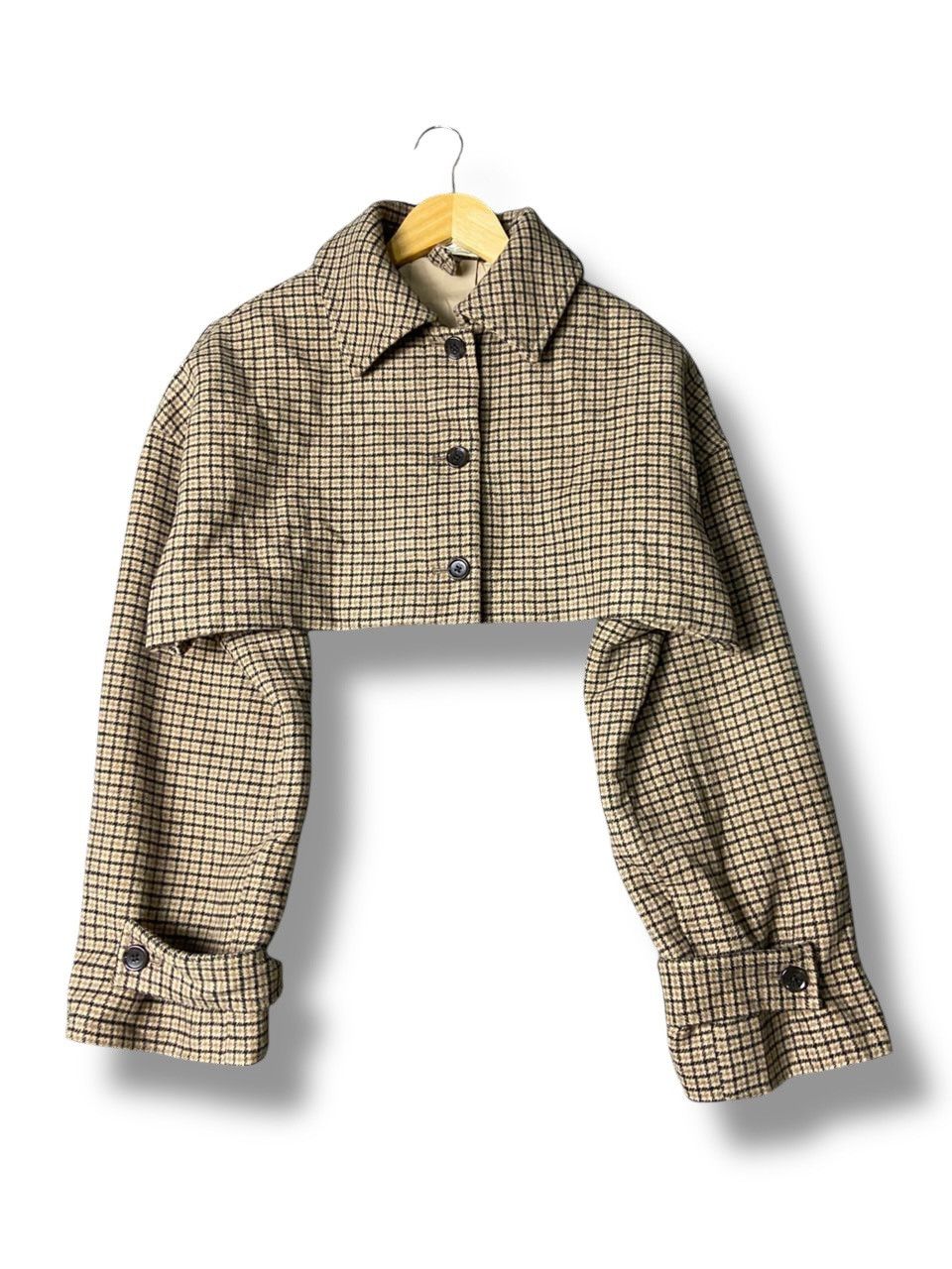GU GU by Rokh Crop Checkered Jacket (150) Size M / US 6-8 / IT 42-44 - 2 Thumbnail