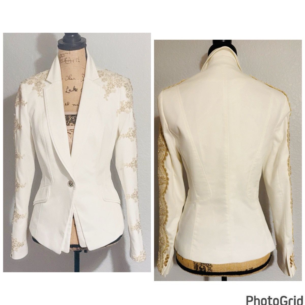 White House Black Market WHBM Embellished Blazer Size S / US 4 / IT 40 - 15 Thumbnail