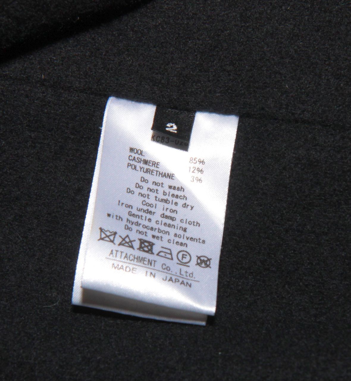 Kazuyuki Kumagai Attachment Wool Melton Stole Coat Black Paperclip KC83-028 Size US M / EU 48-50 / 2 - 5 Thumbnail