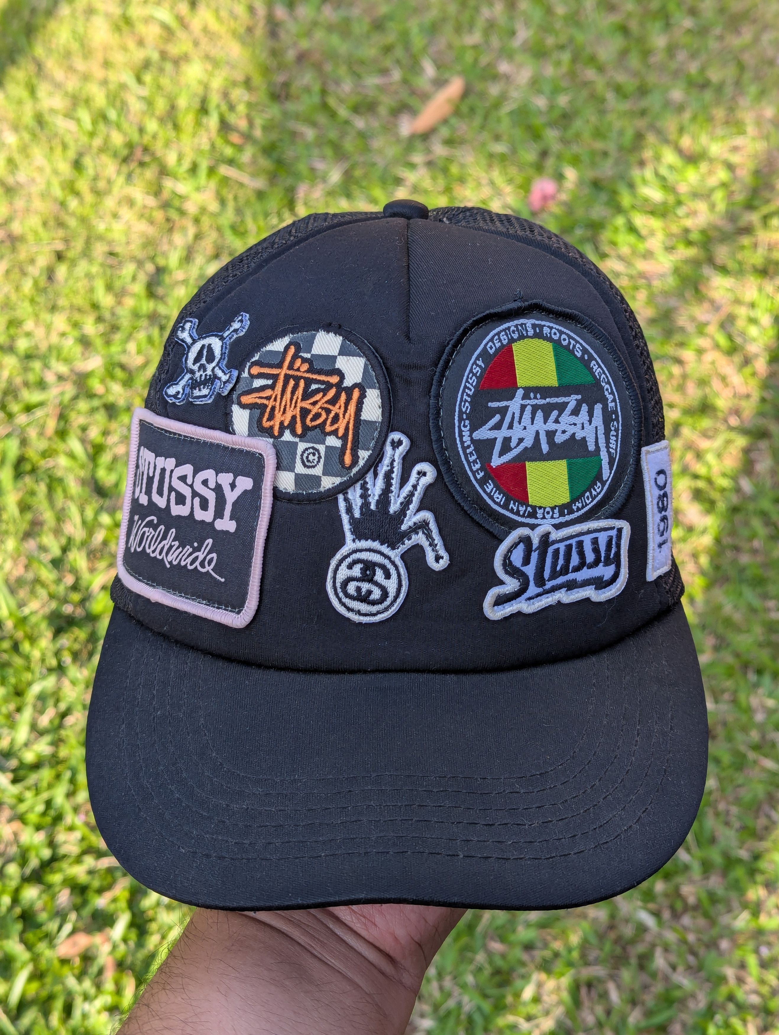 Stussy Vintage Stussy Crown Logo Patches All Logo Trucker Hat Size ONE SIZE - 1 Thumbnail